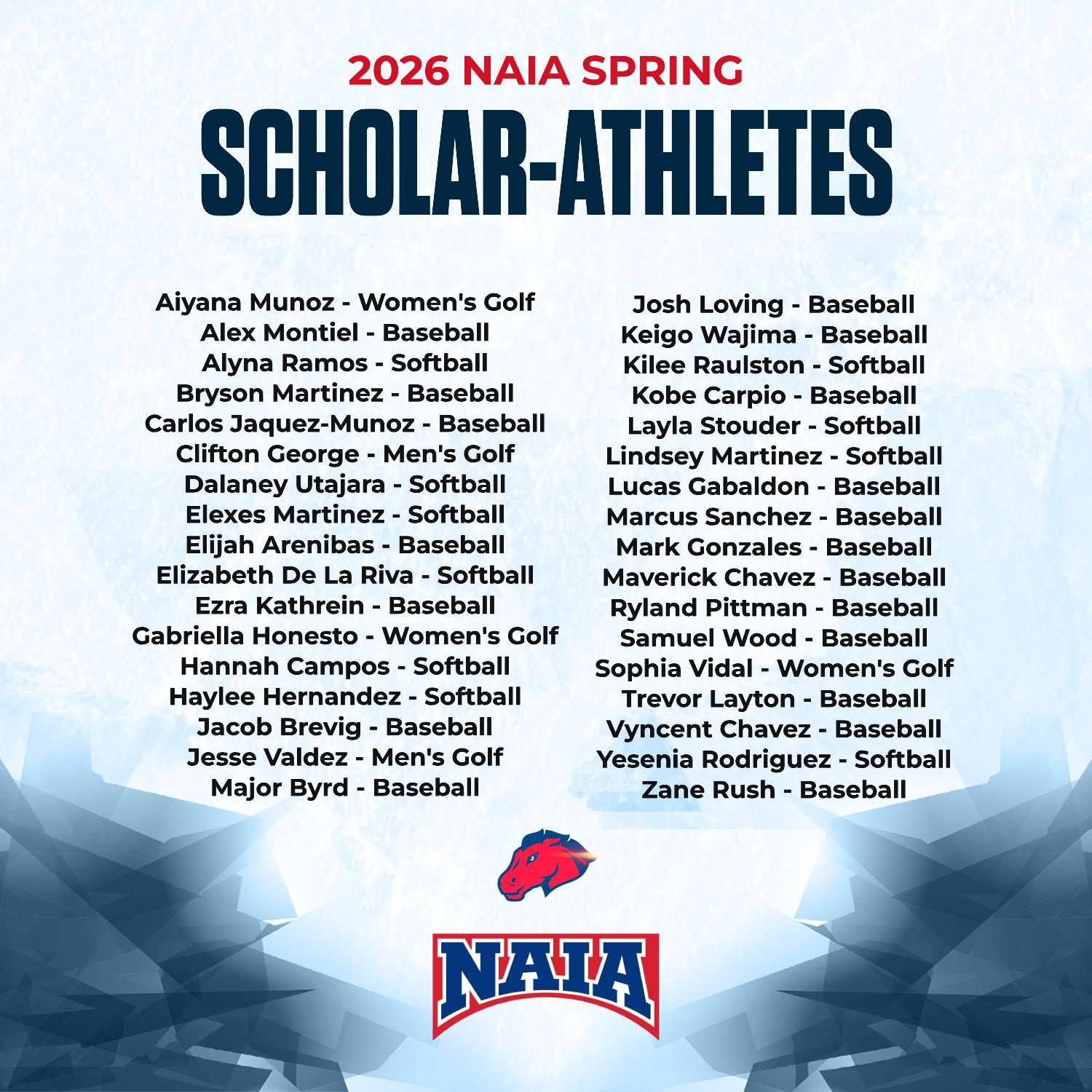 2026 NAIA Spring Scholar-Athletes