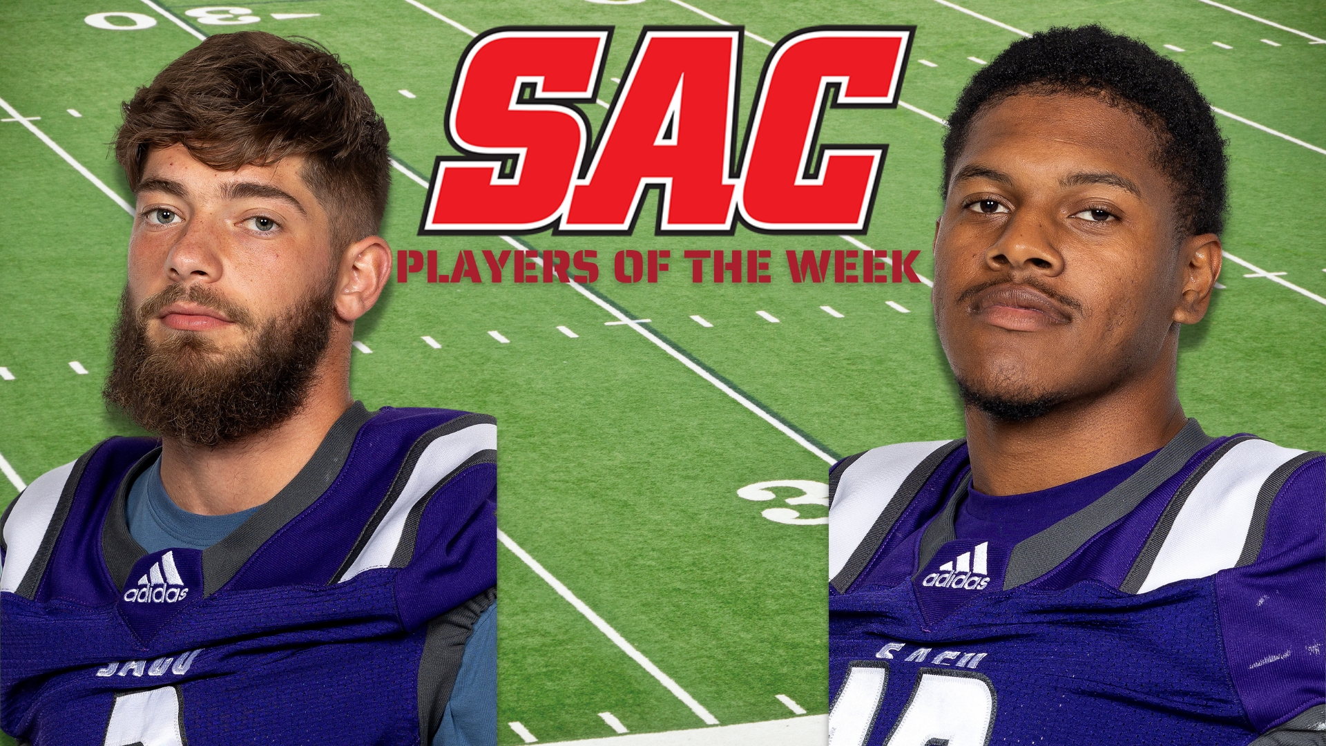 Dudik and Nelson SAC football players of the week Southwestern