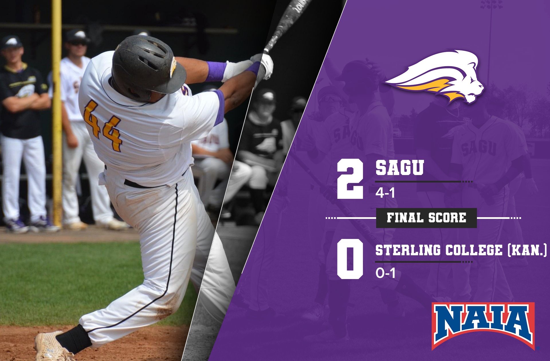 SAGU defeats Sterling College courtesy to Hickey's 11 strikeouts