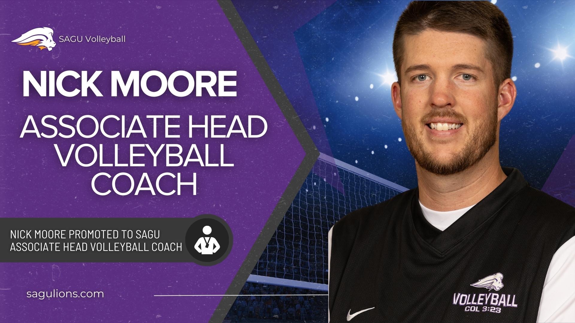 Nick Moore promoted to Associate Head Volleyball Coach at SAGU