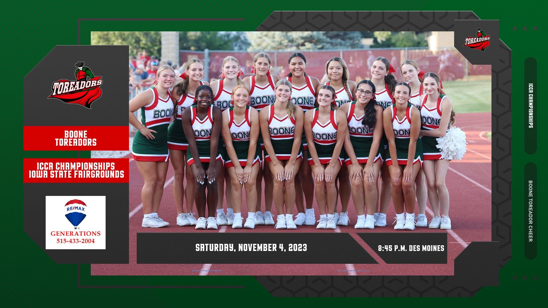 Cheerleaders Set for State Championships Sporting Boone