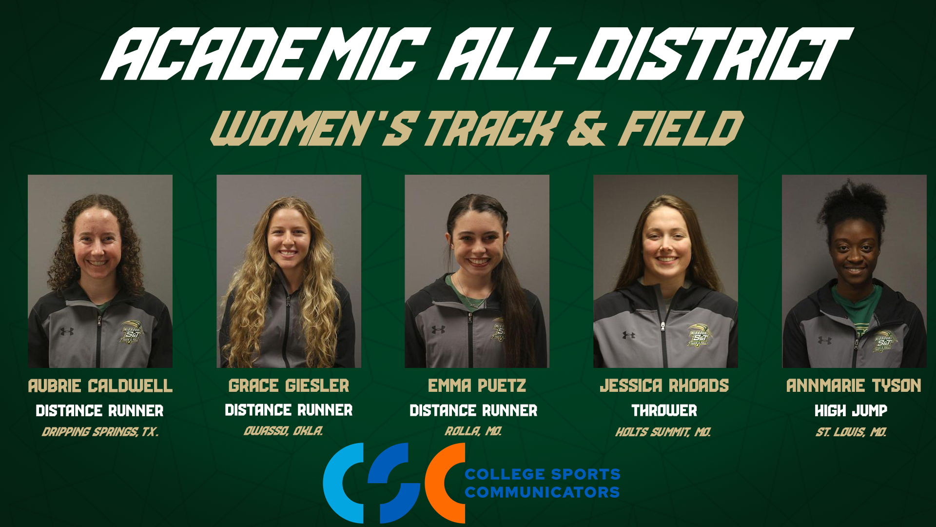 Women's T&F Academic All-District