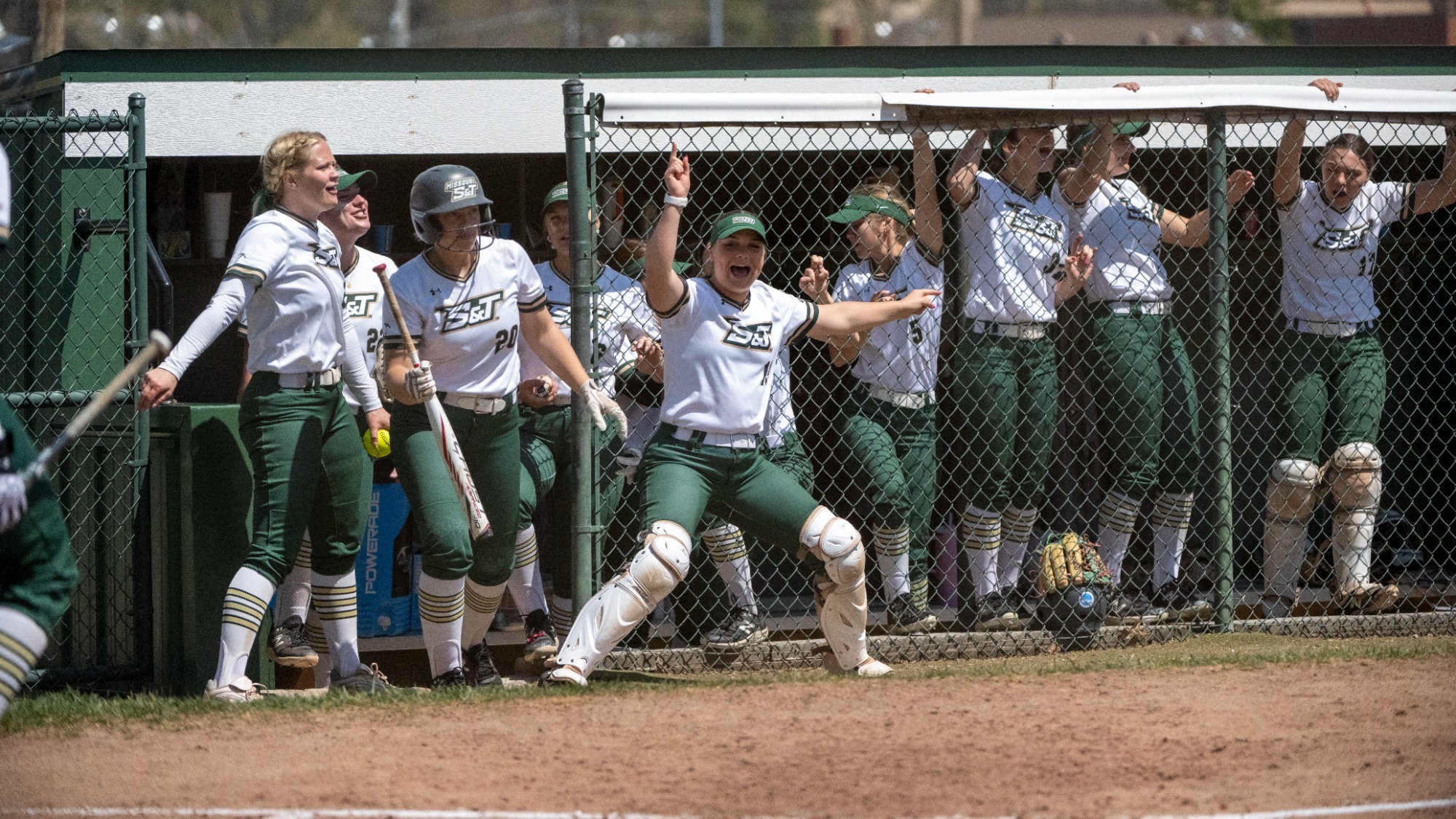 Missouri S&T Softball Dugout Celebration