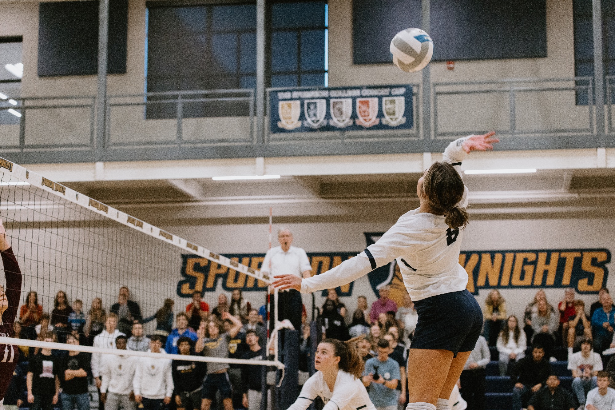Victory for Knight's Volleyball in Double Home Header Spurgeon College