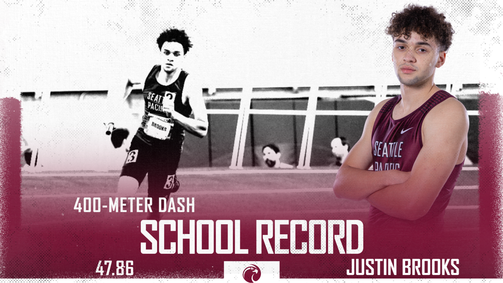 Justin Brooks sets SPU outdoor 400-dash record.
