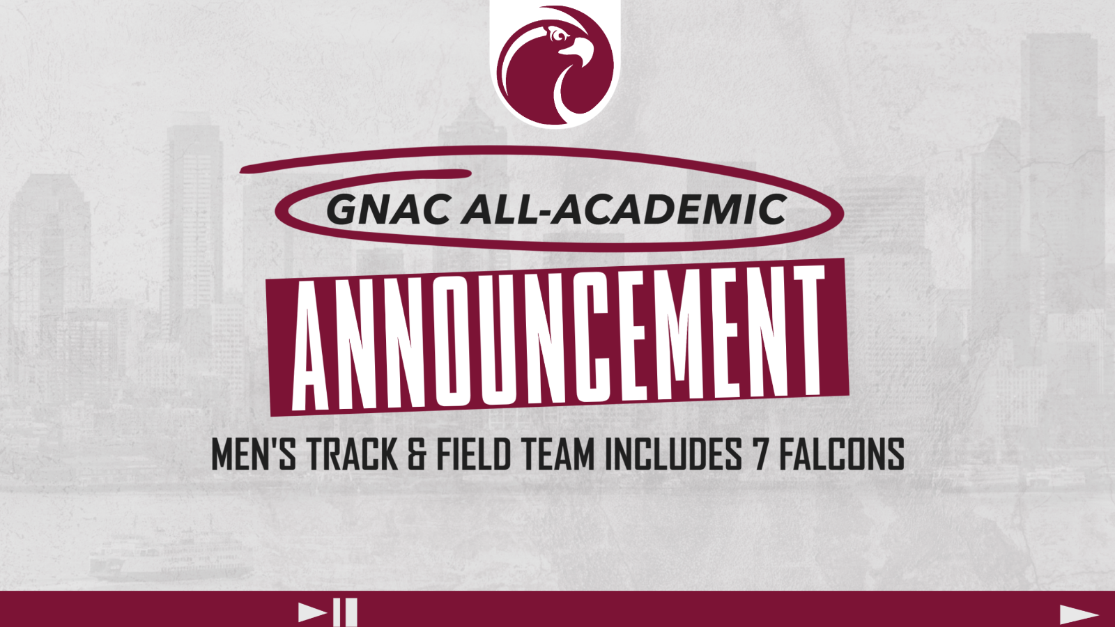 GNAC men's track & field All-Academic main hole.