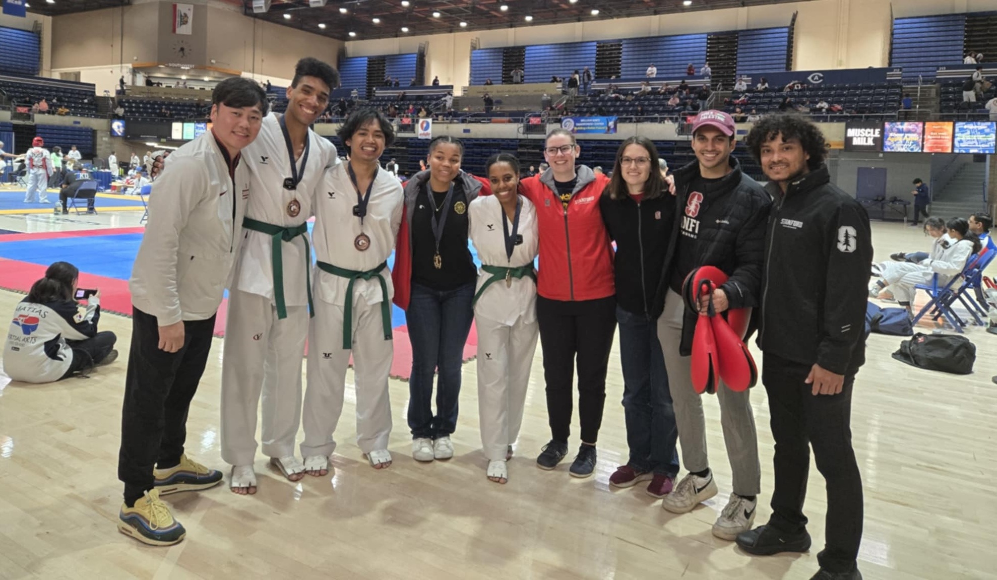 Team photo of Taekwondo club at UC Davis Open 2024