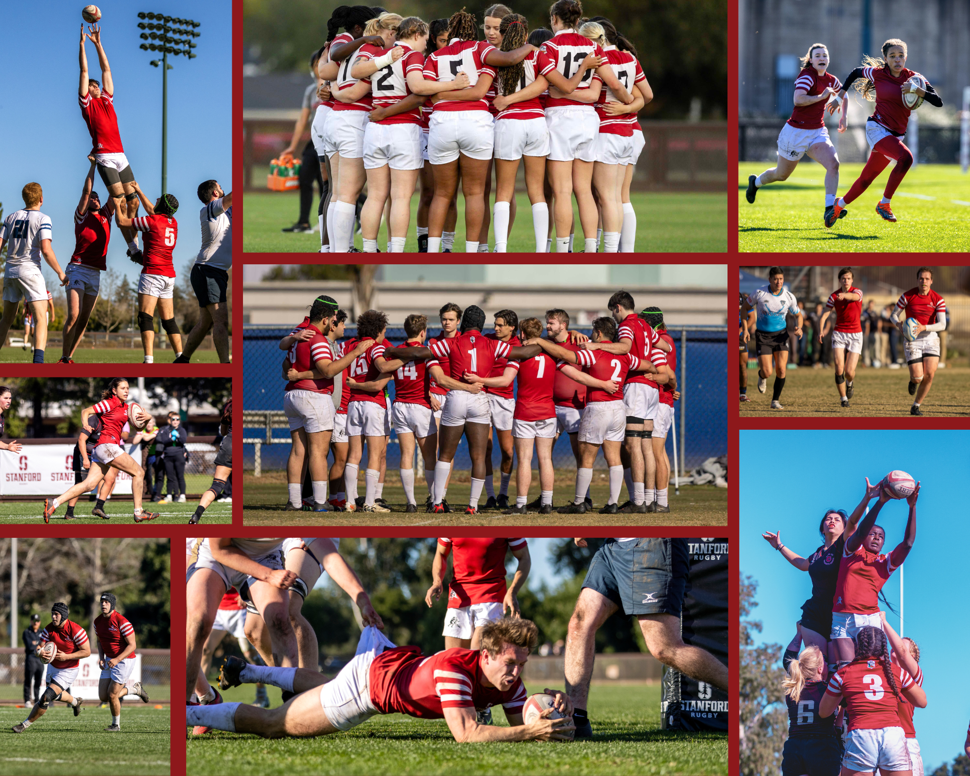 Stanford Rugby Photo Collage