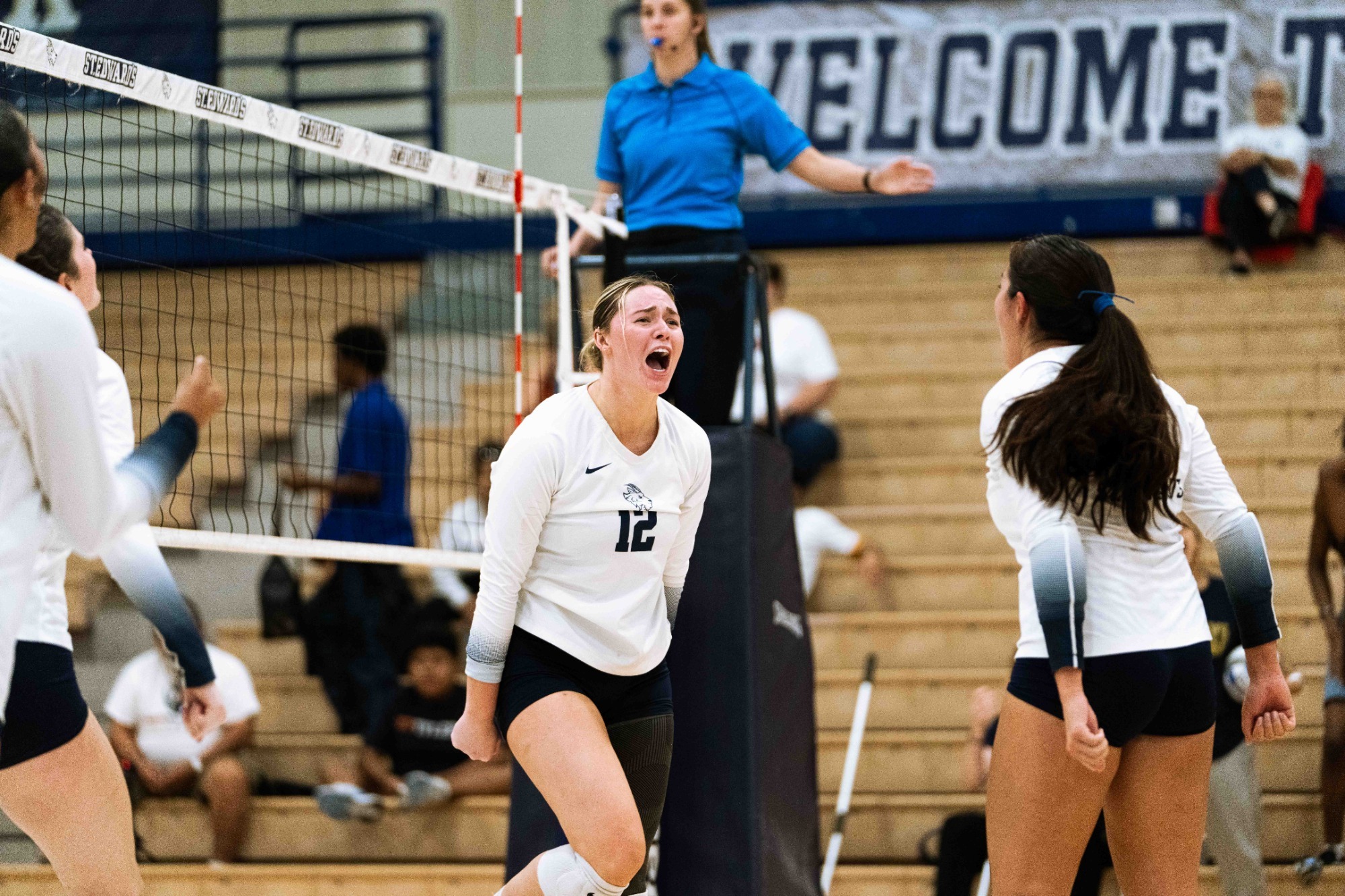 Addy Badley celebrates