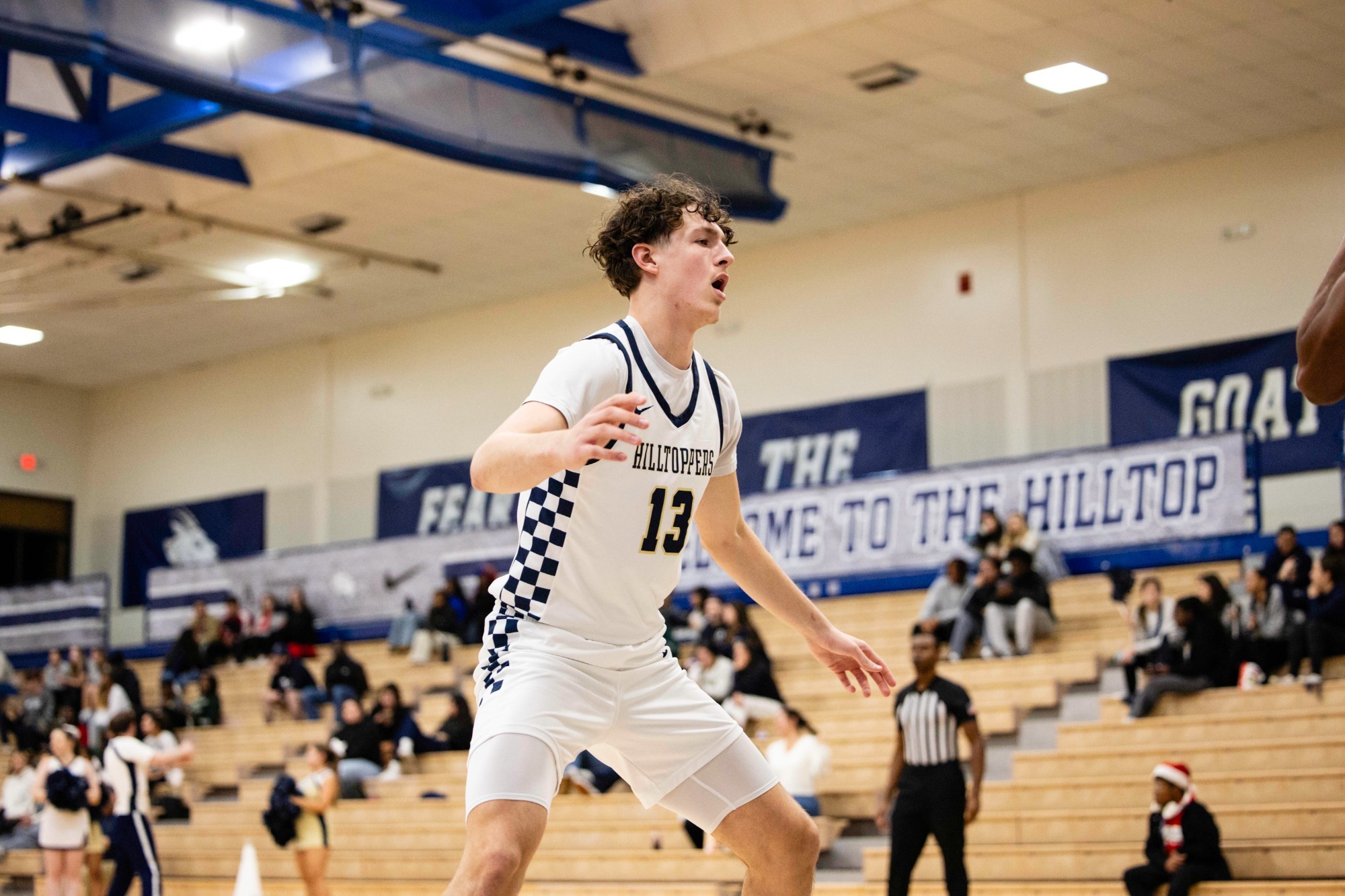 Sam McKinney defending