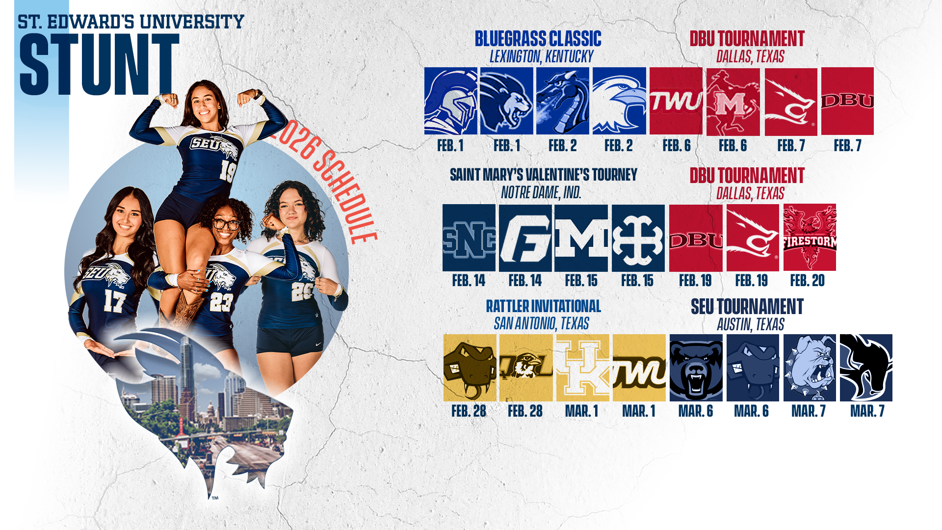 STUNT Schedule Graphic