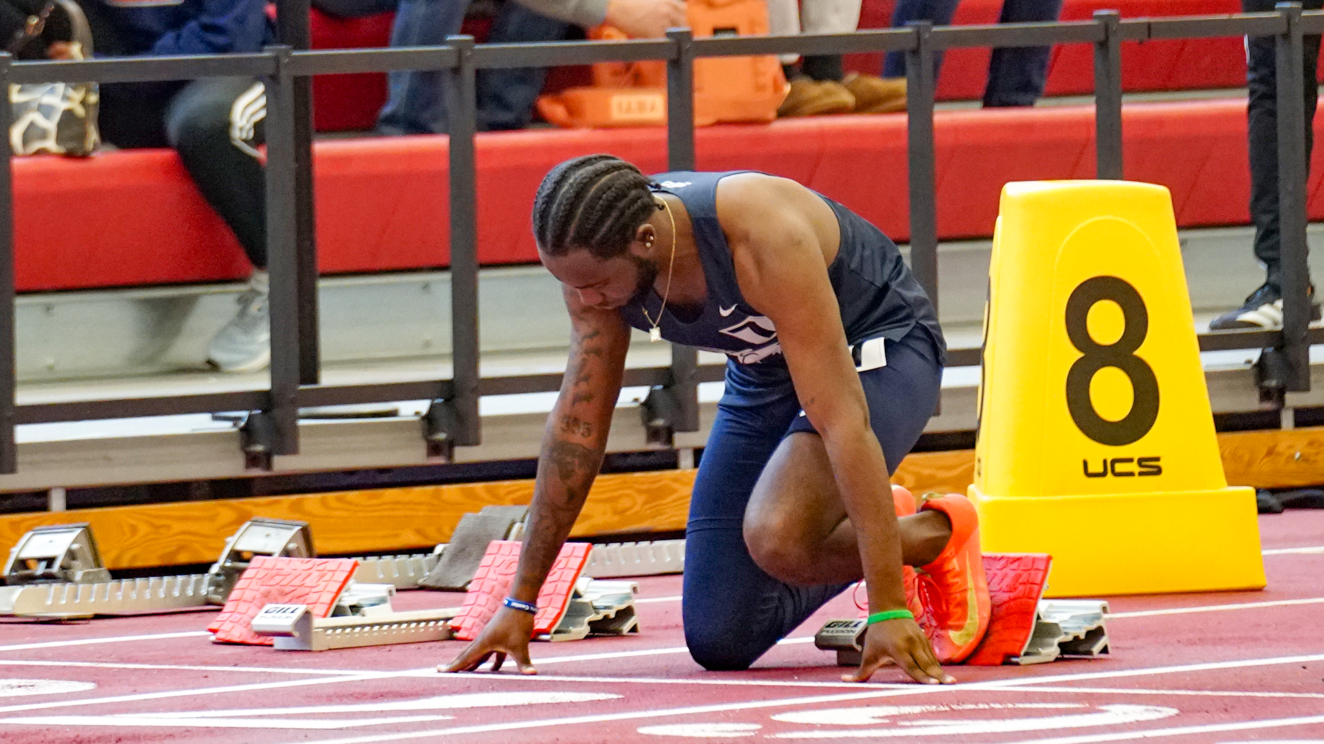 Dre Moore starting line