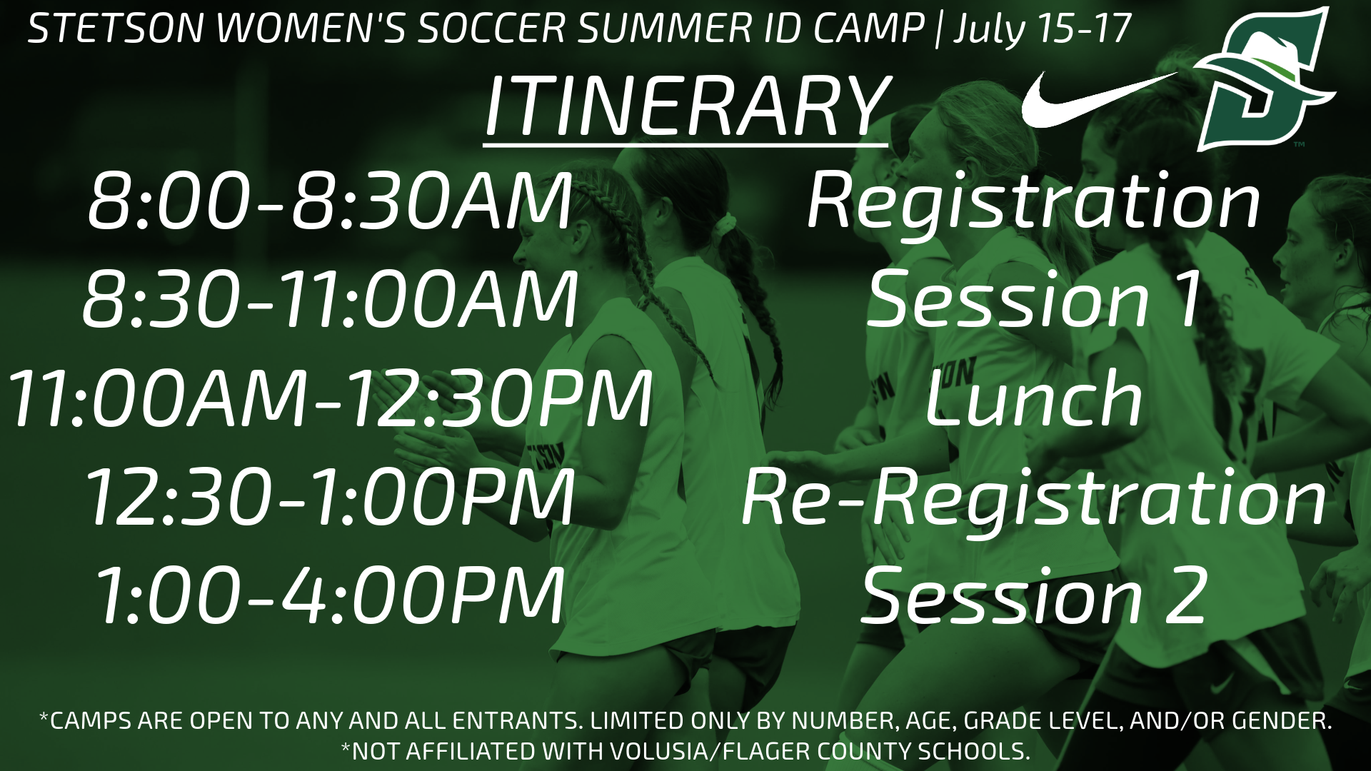 Women's Soccer to Host ID Camp on May 1819 Stetson University Athletics