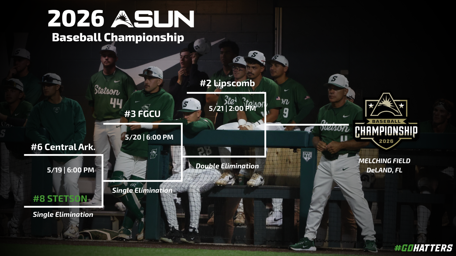 Stetson. baseball tourney bracket