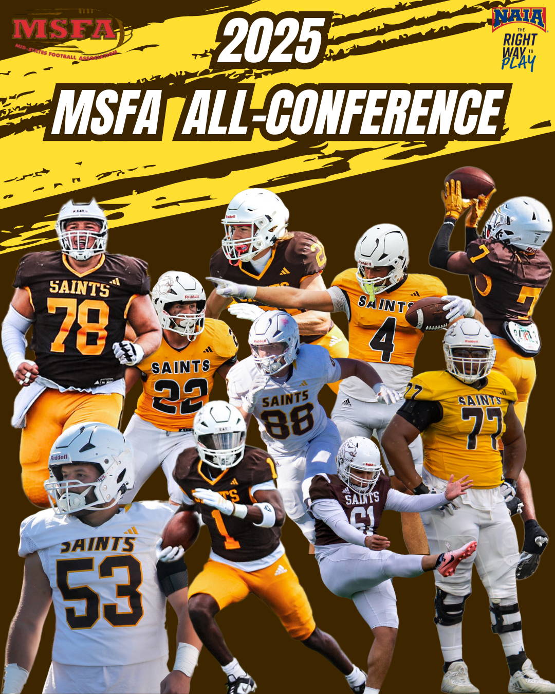 2025 FB MSFA Midwest League All-Conference Team