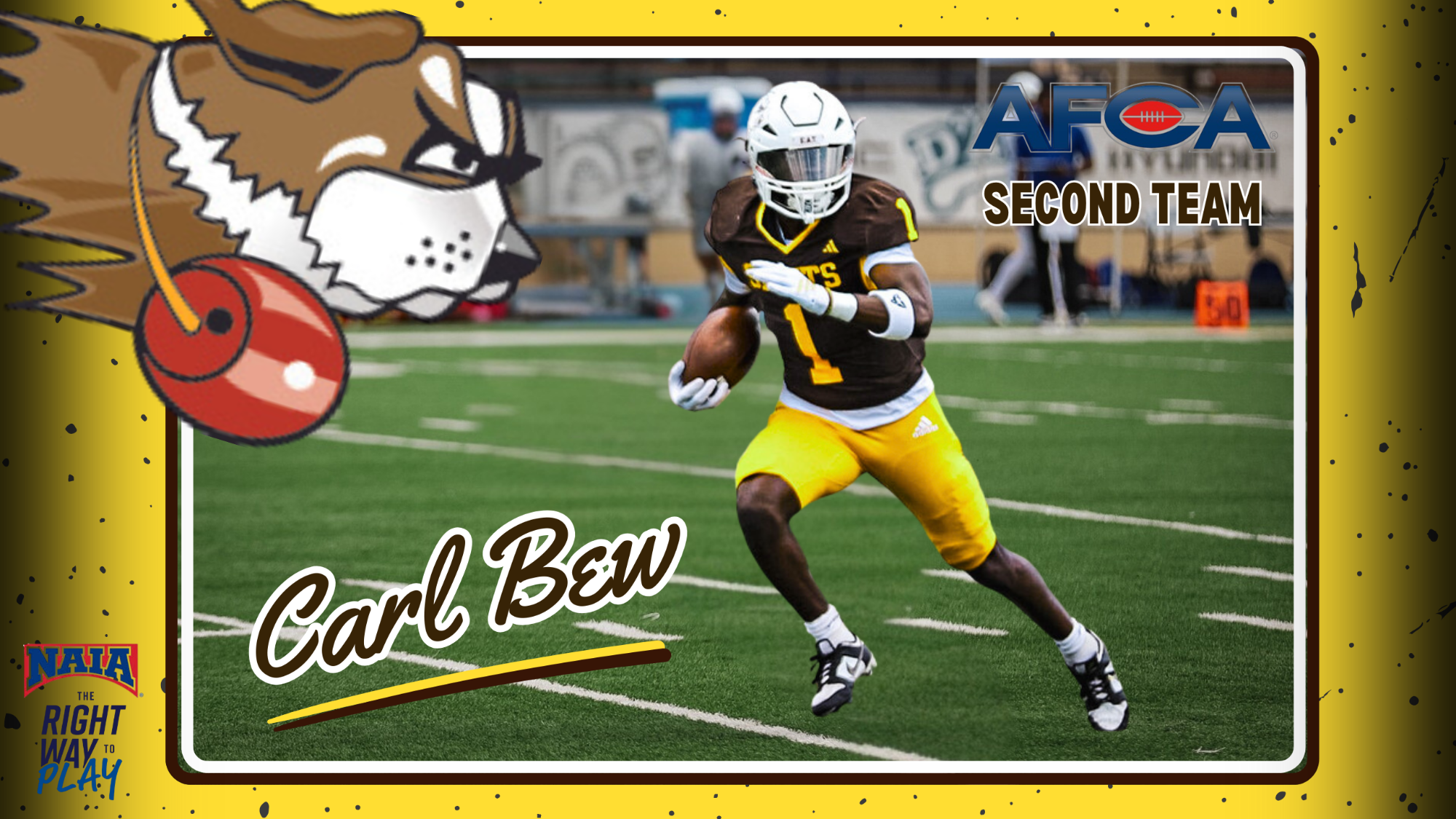 Carl Bew FB 2025 NAIA AFCA All-American (12/11/25)