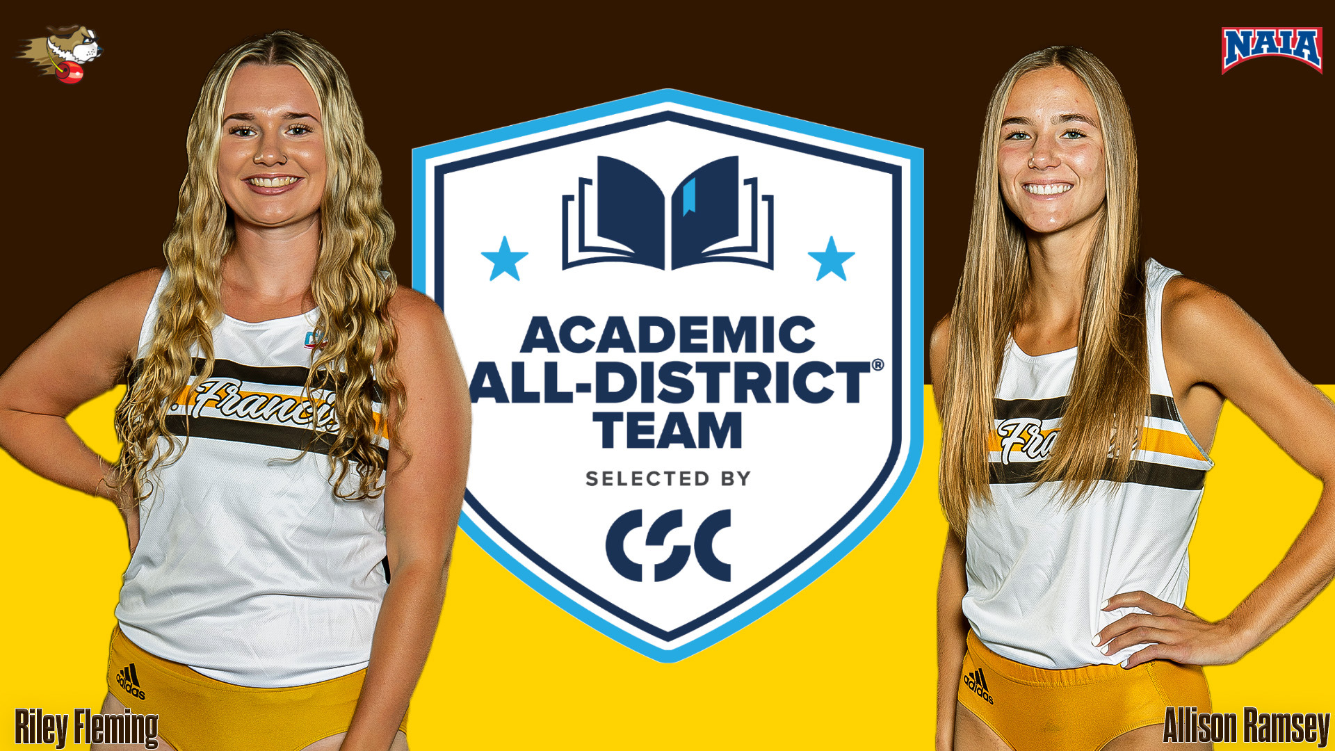 Allison Ramsey, Riley Fleming WCC_WTRK 2024-25 CSC All-District 