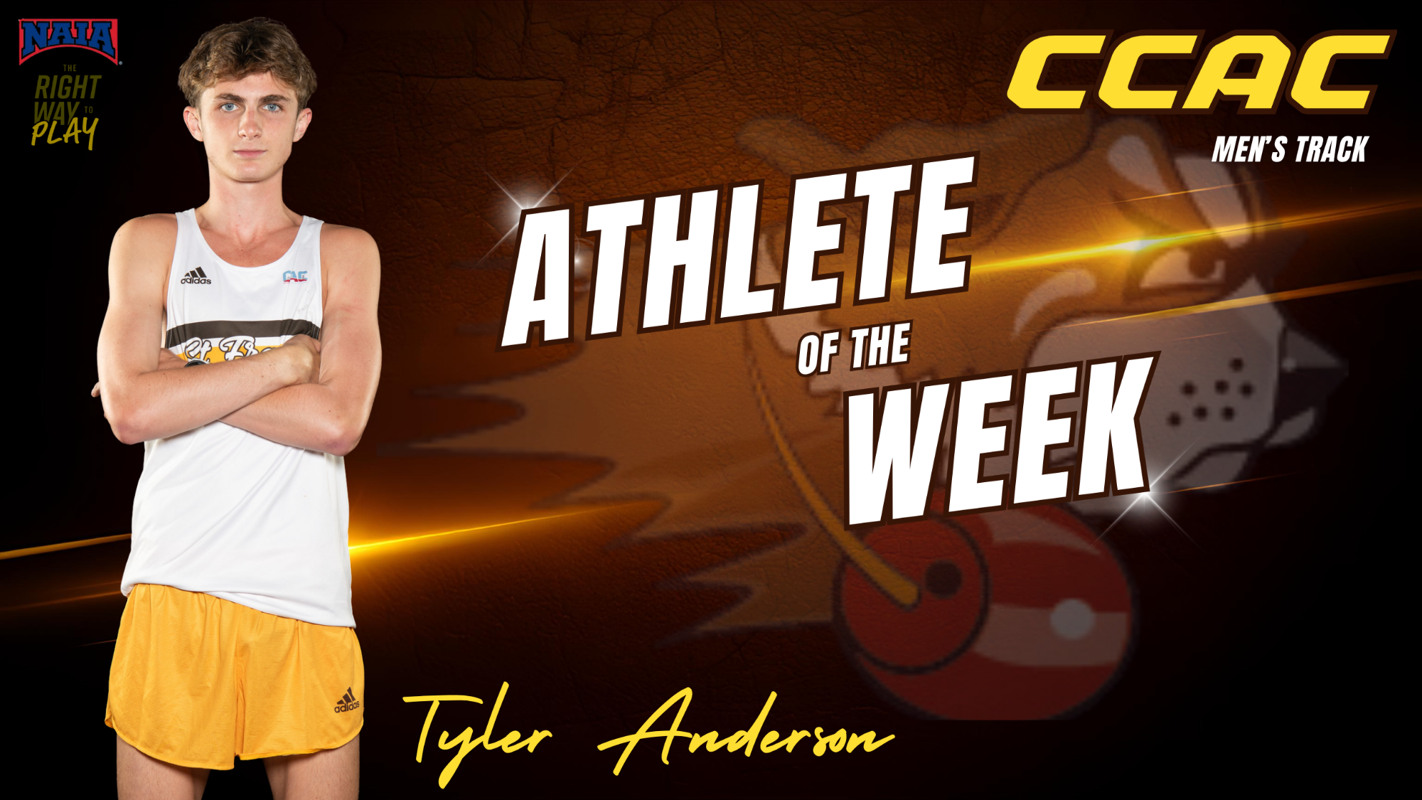 Tyler Anderson MTRK CCAC Track Athlete of the Week (4-1-26)