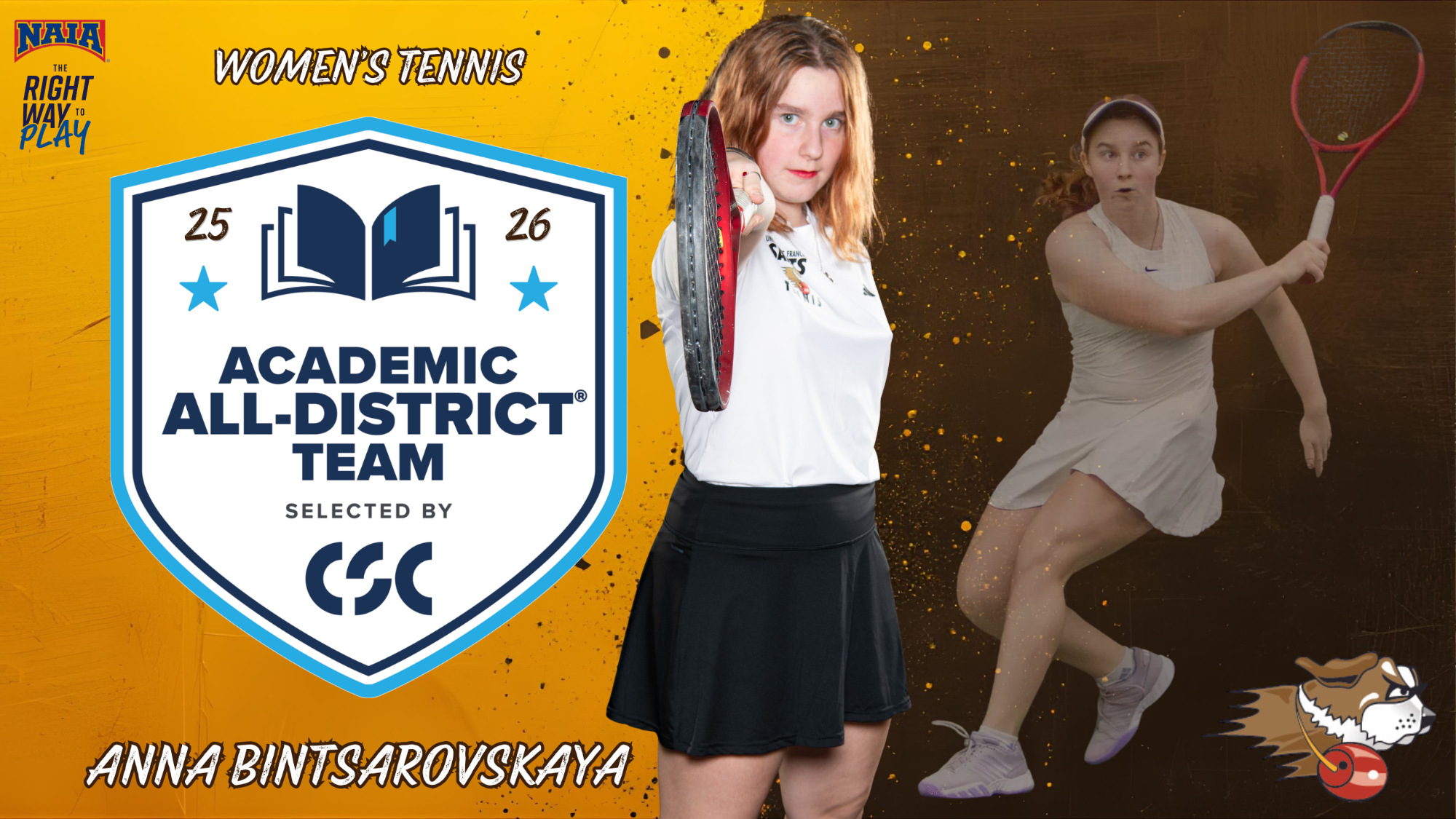 Anna Bintsarovskaya WT 2026 CSC All-District Team