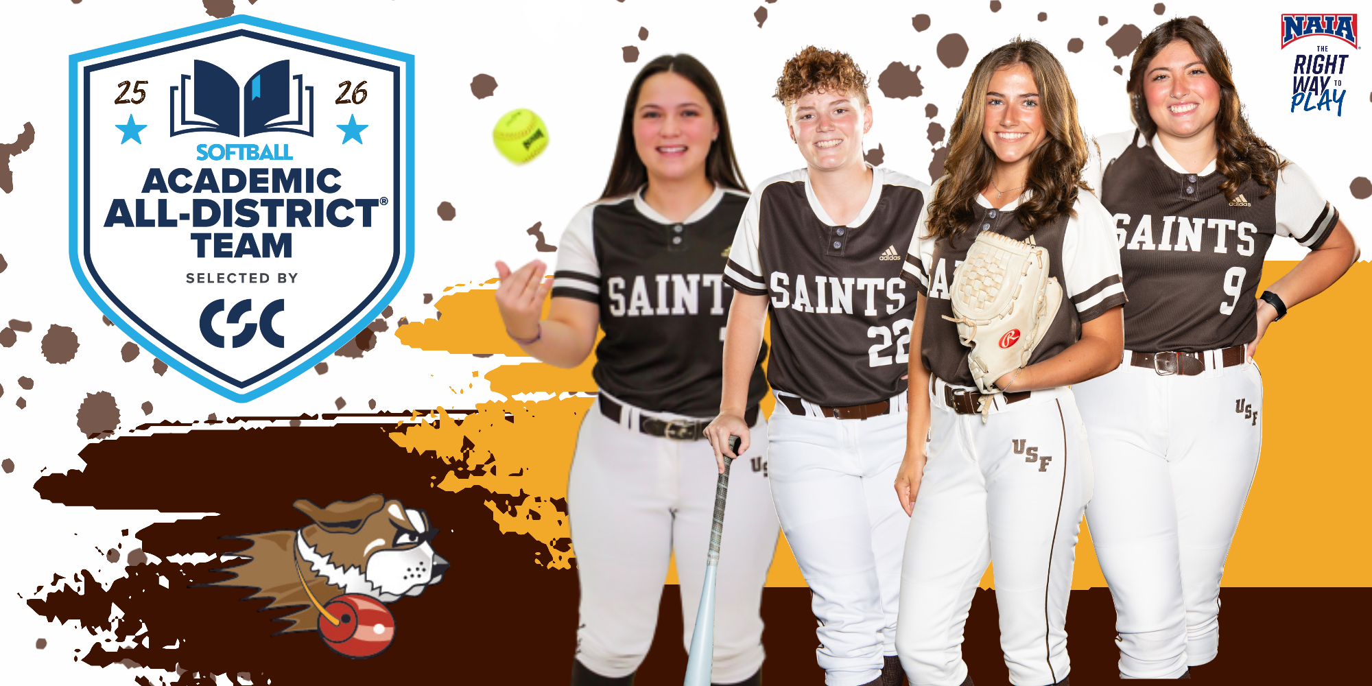 Sarah Viar, Isabella Landeros, Chylece Cluck, Morgan Smardo 2026 SB CSC All-District