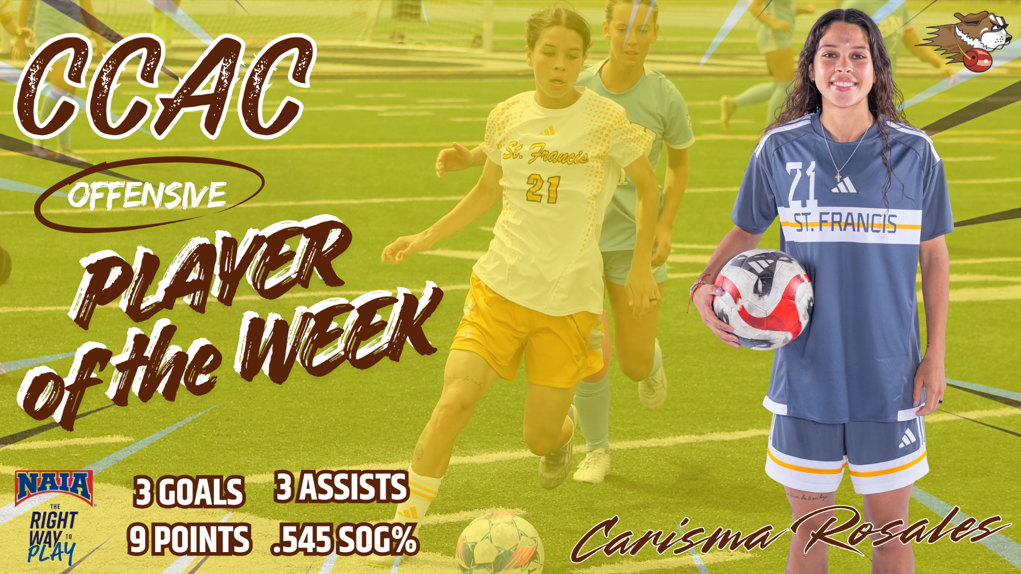 Carisma Rosales WS CCAC Offensive POW (9-15-26)