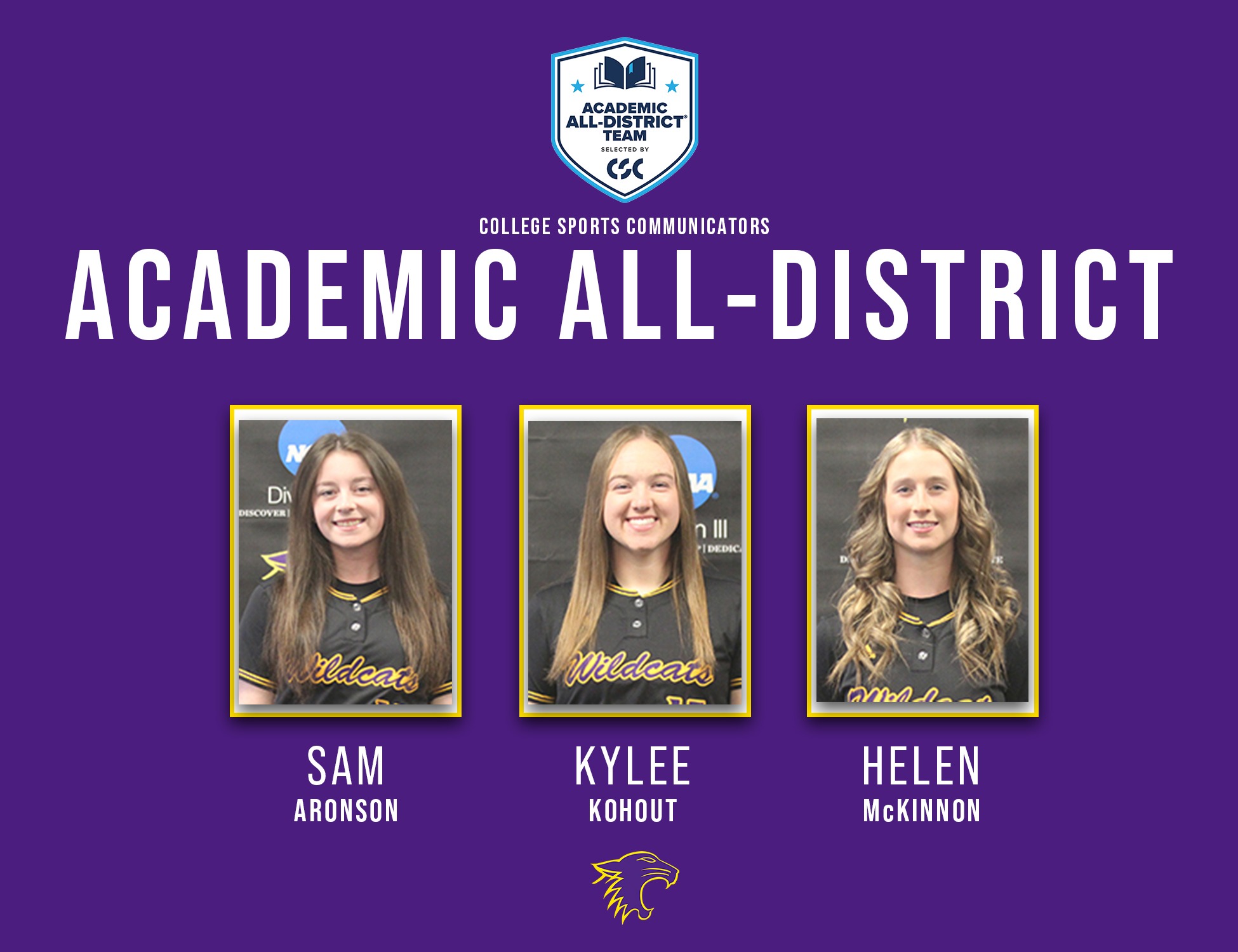 CSC Academic All District Softball