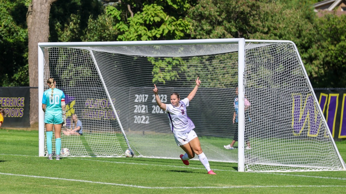 Bella Meier celebrating goal scored