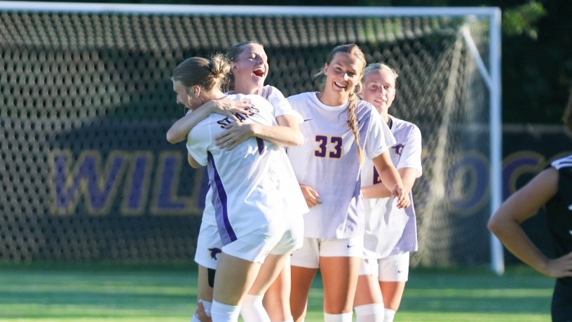 Emily Olson celebrating goal