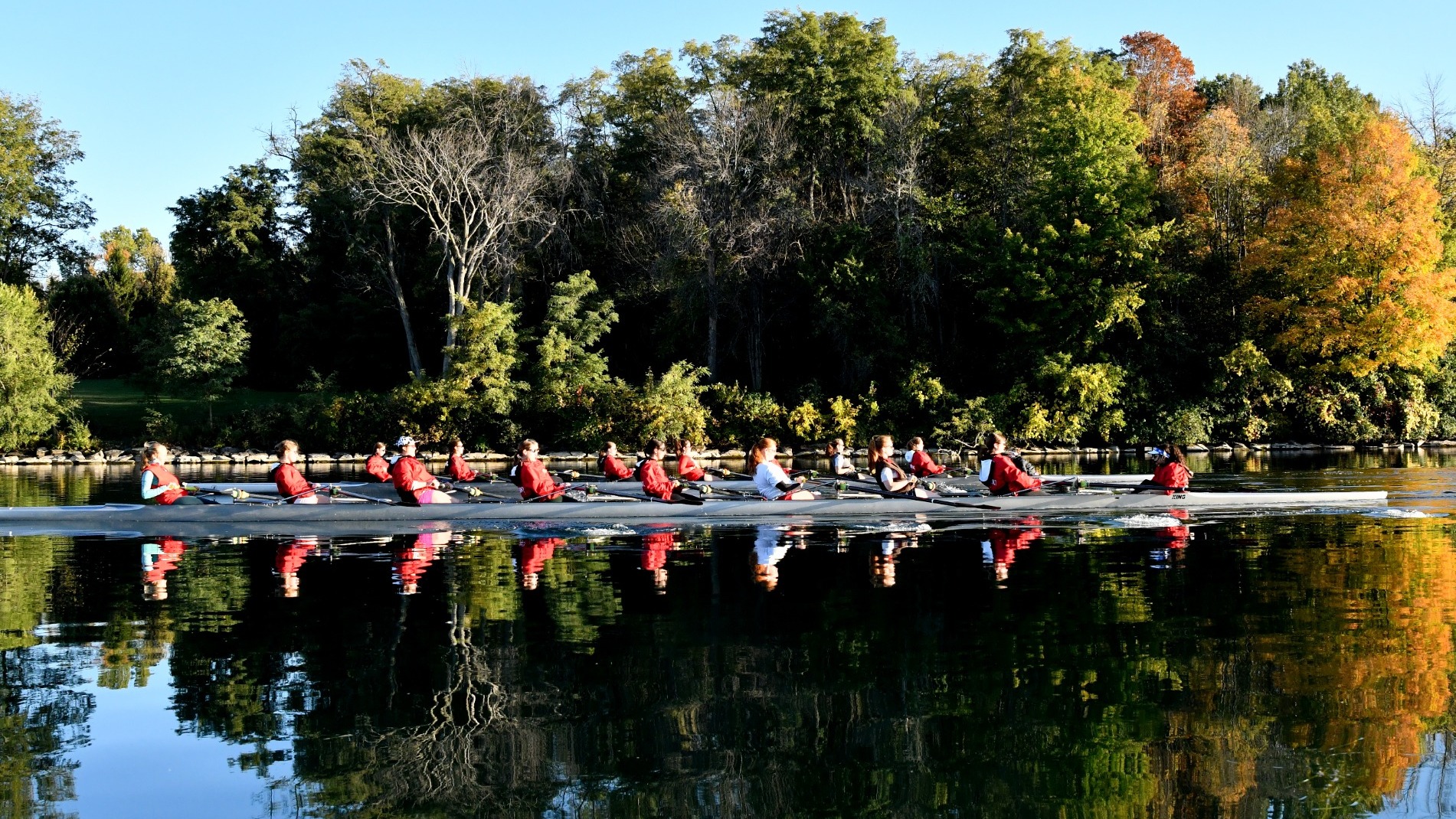 Women's rowing practice