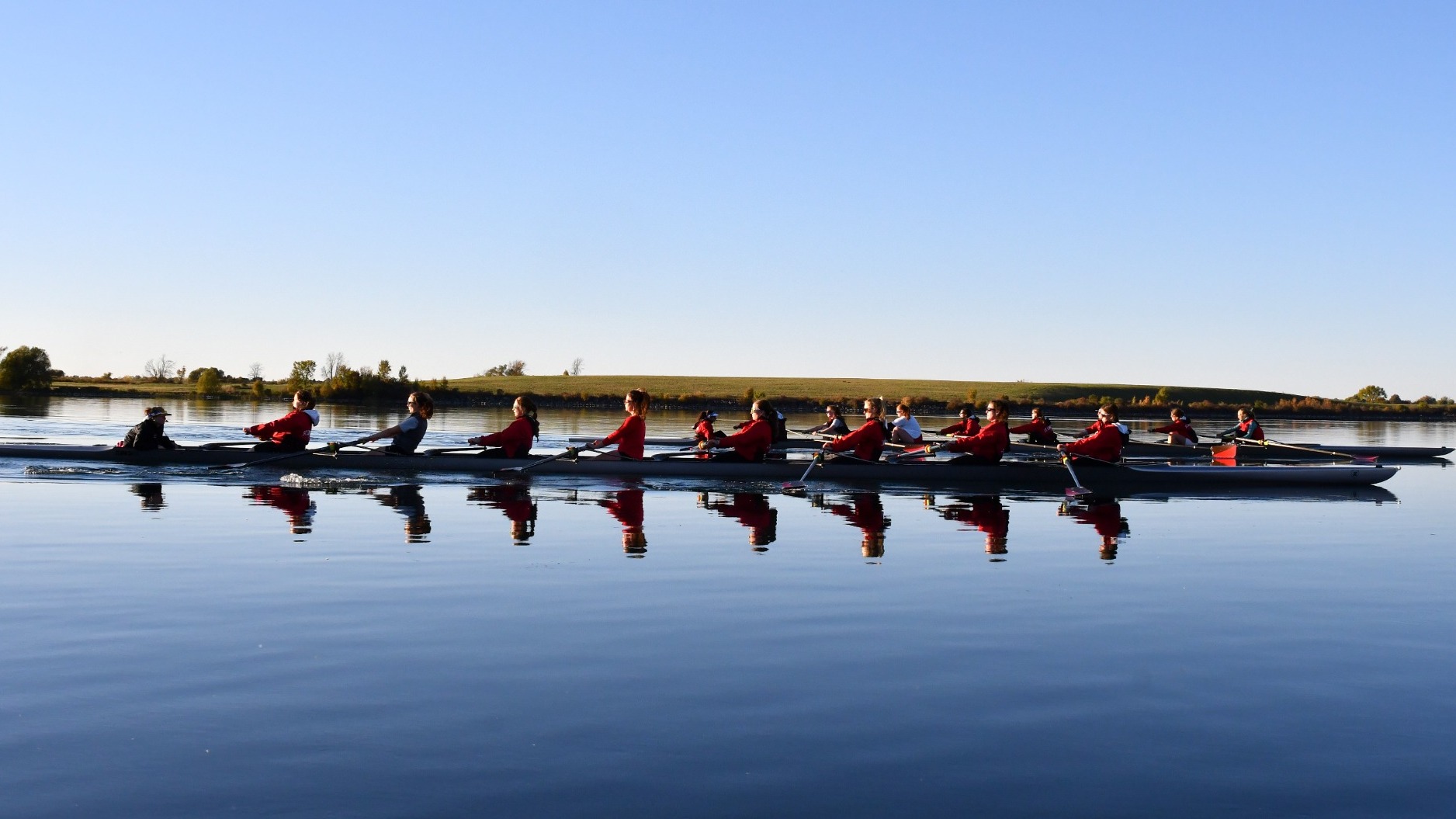 Women's rowing practice