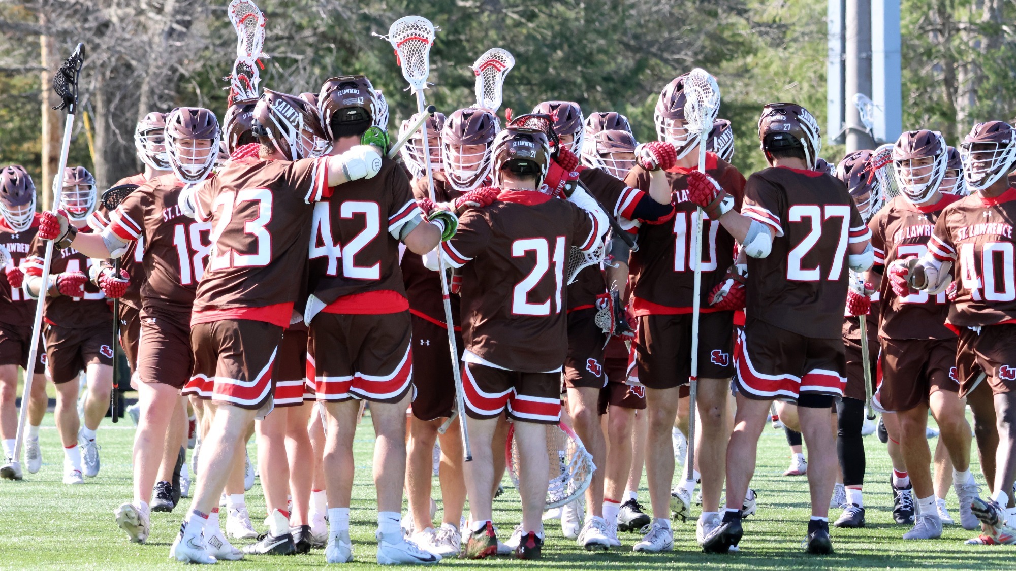 Men's Lacrosse end of game cely