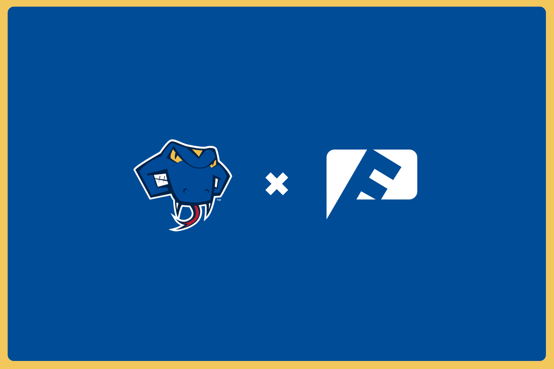 Blue graphic with gold outline and the Rattler head and FanWord logos in the middle.