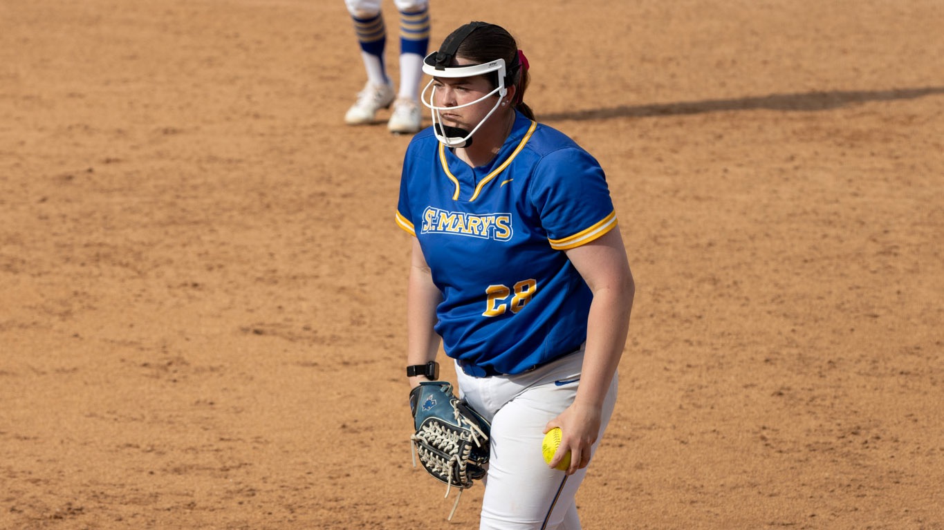Breanna Ford takes a deep breath before delivering a pitch to home plate in the seventh inning against MSU.