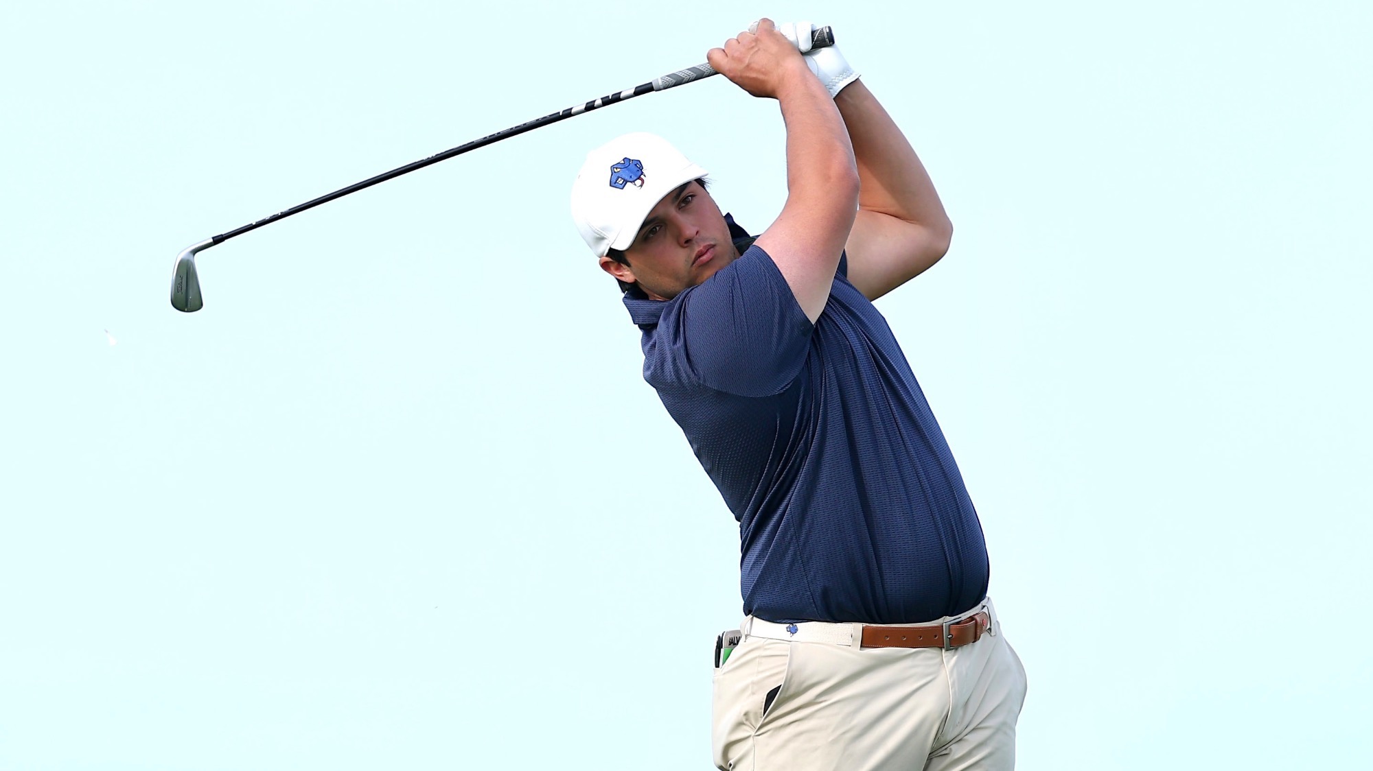 Elijah Galvan finishes a swing