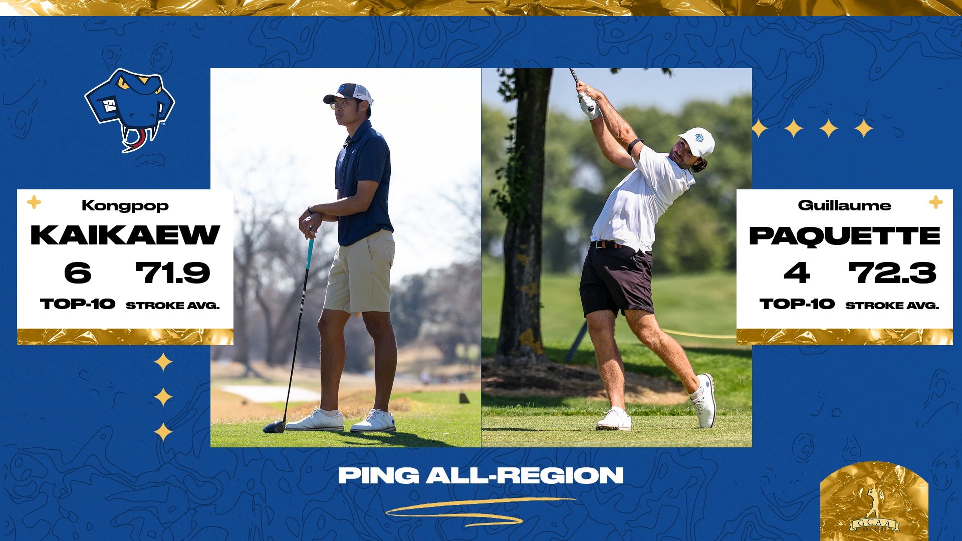 Graphic with Kongpop Kaikaew on the left and Guillaume Paquette on the right with the words PING All-Region across the bottom.