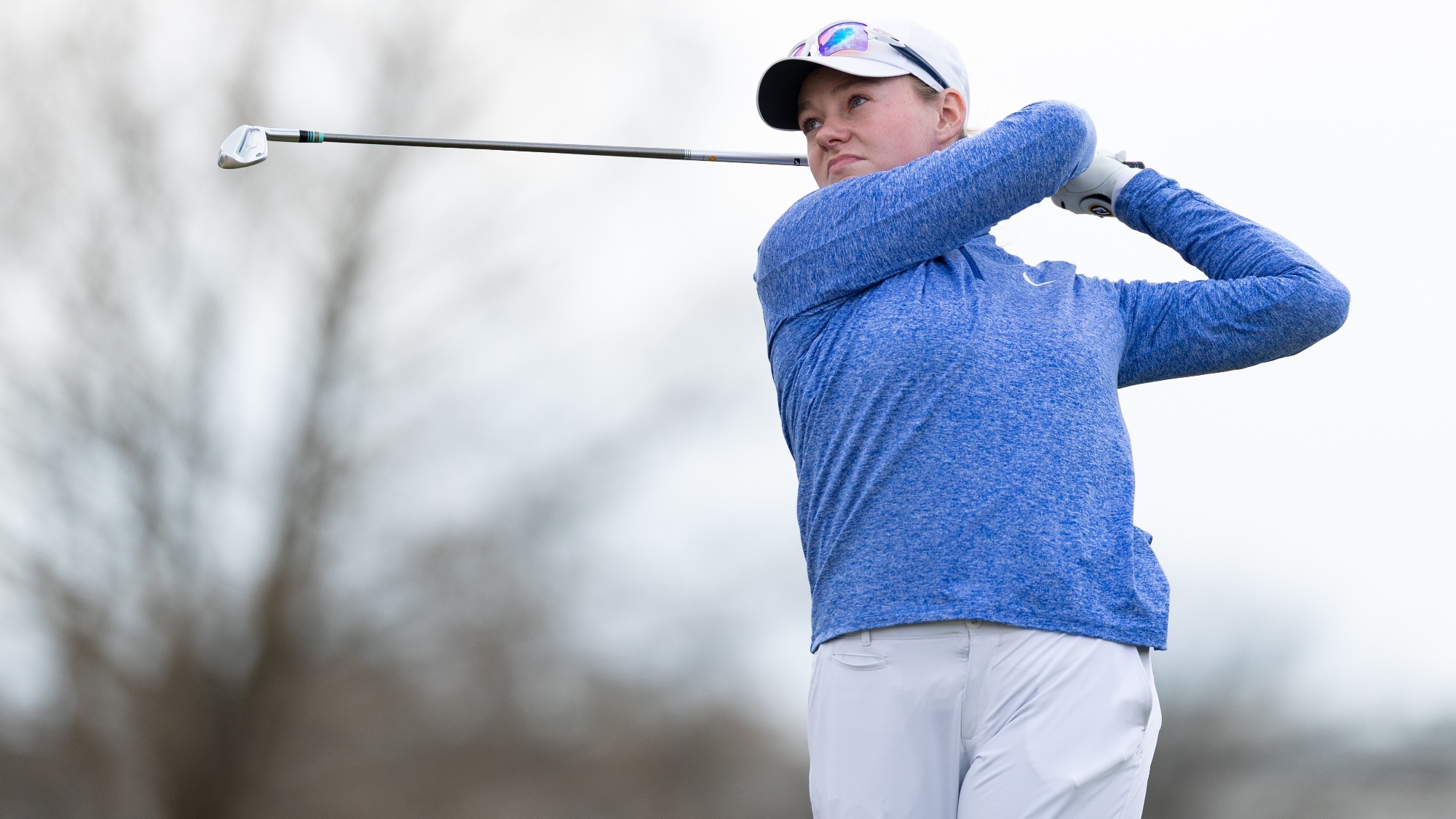 Taylor Wilczek finishes her follow through after a shot.