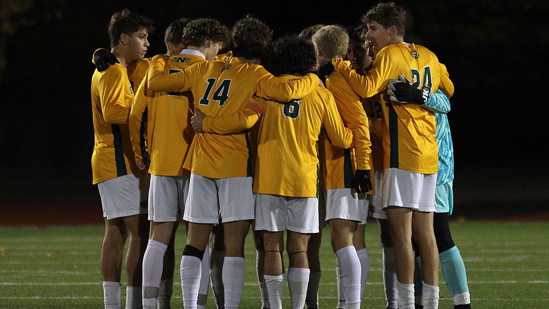 Men's Soccer Huddle