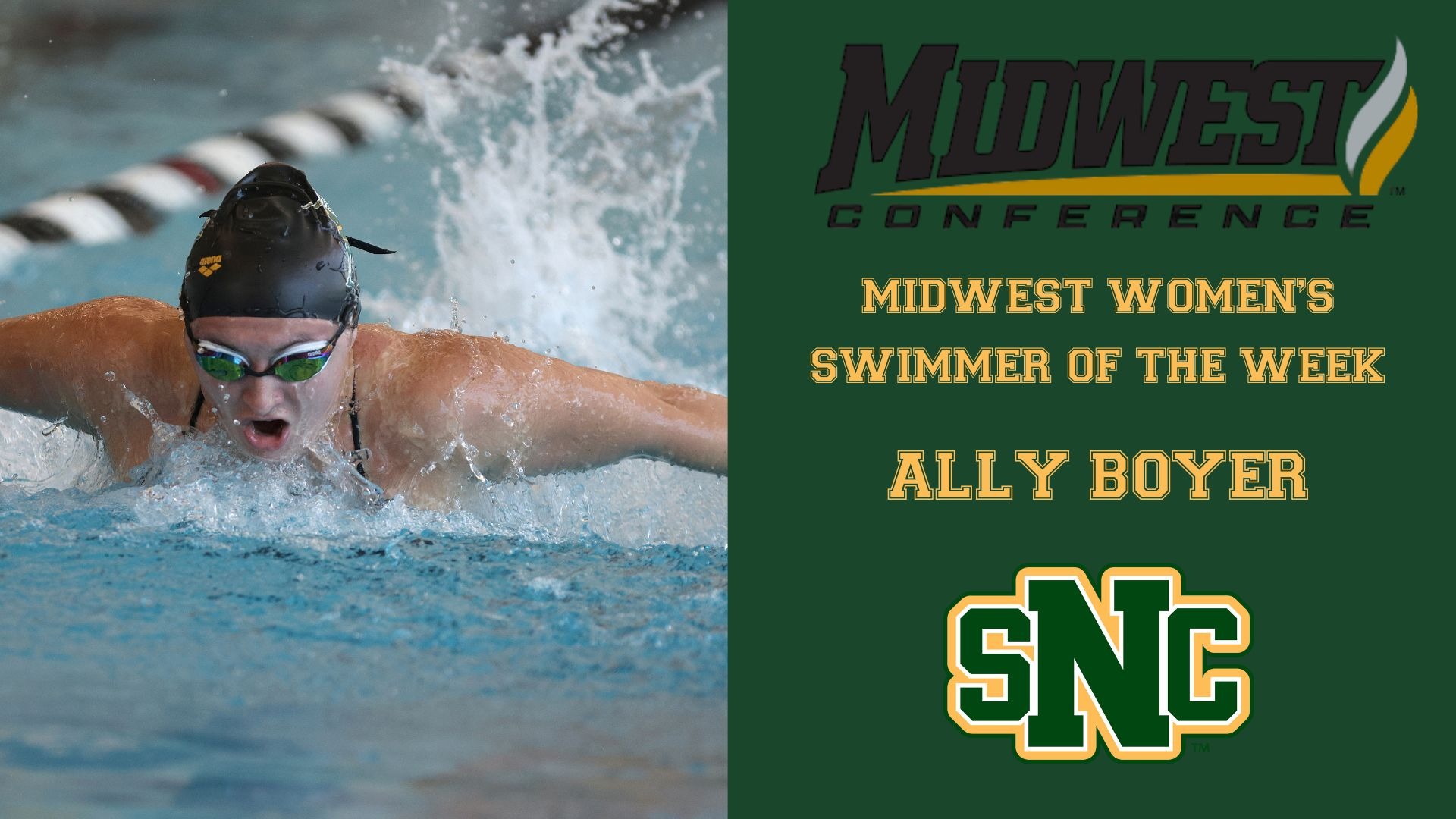 Ally Boyer Swimmer of the Week Graphic