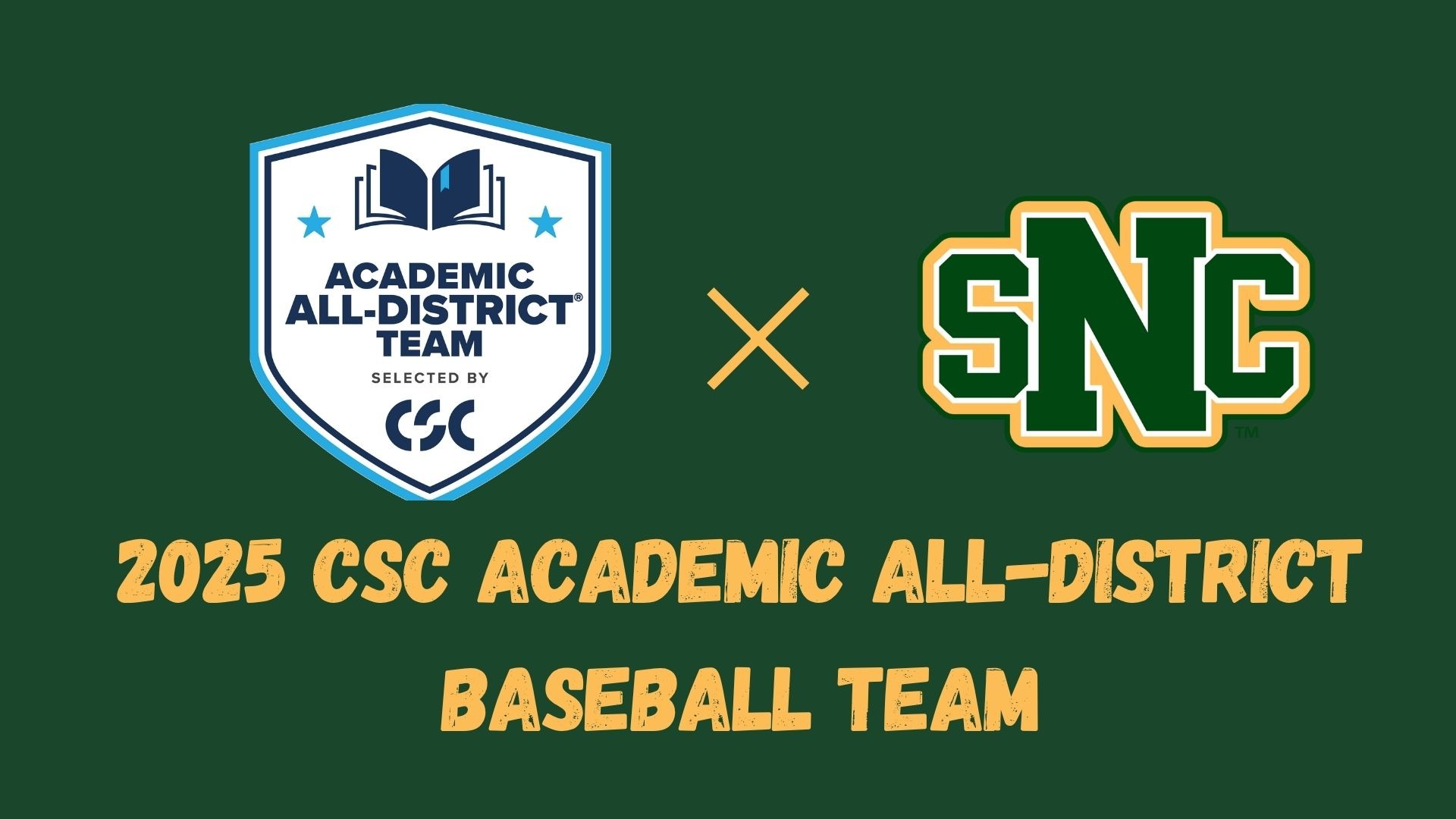 CSC Academic All-District Baseball Graphic