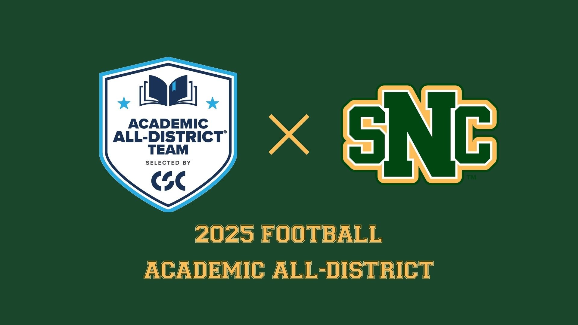 CSC Academic All-District Football Graphic 2025
