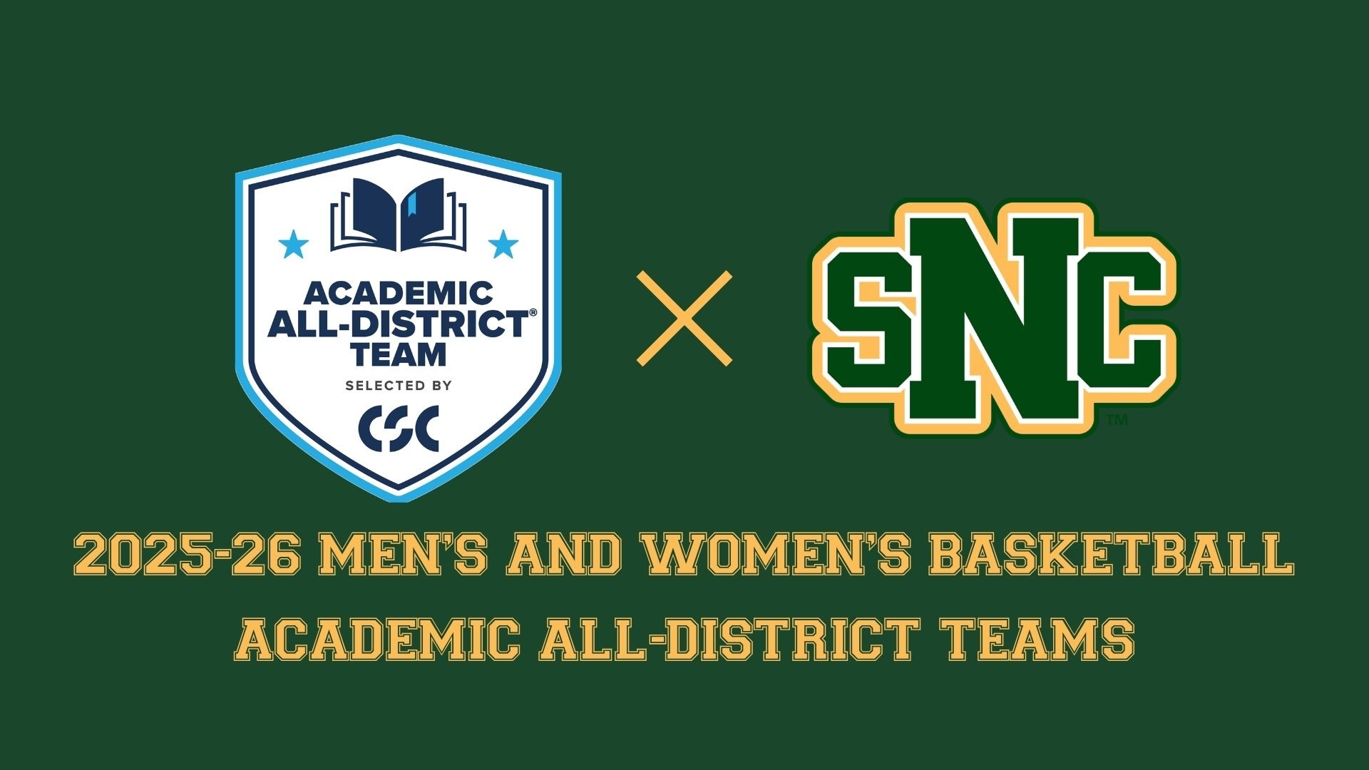 Men's and Women's Basketball Academic All-District Graphic