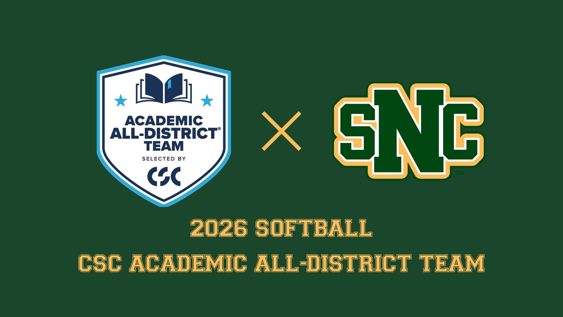 2026 Softball Academic All-District Graphic