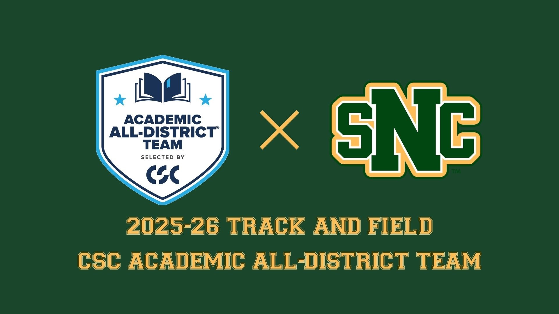 2026 CSC Track and Field Academic All-District Graphic