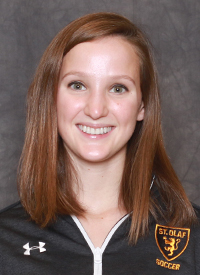 A headshot of Leigh Rosenthal of the St. Olaf women's soccer team.