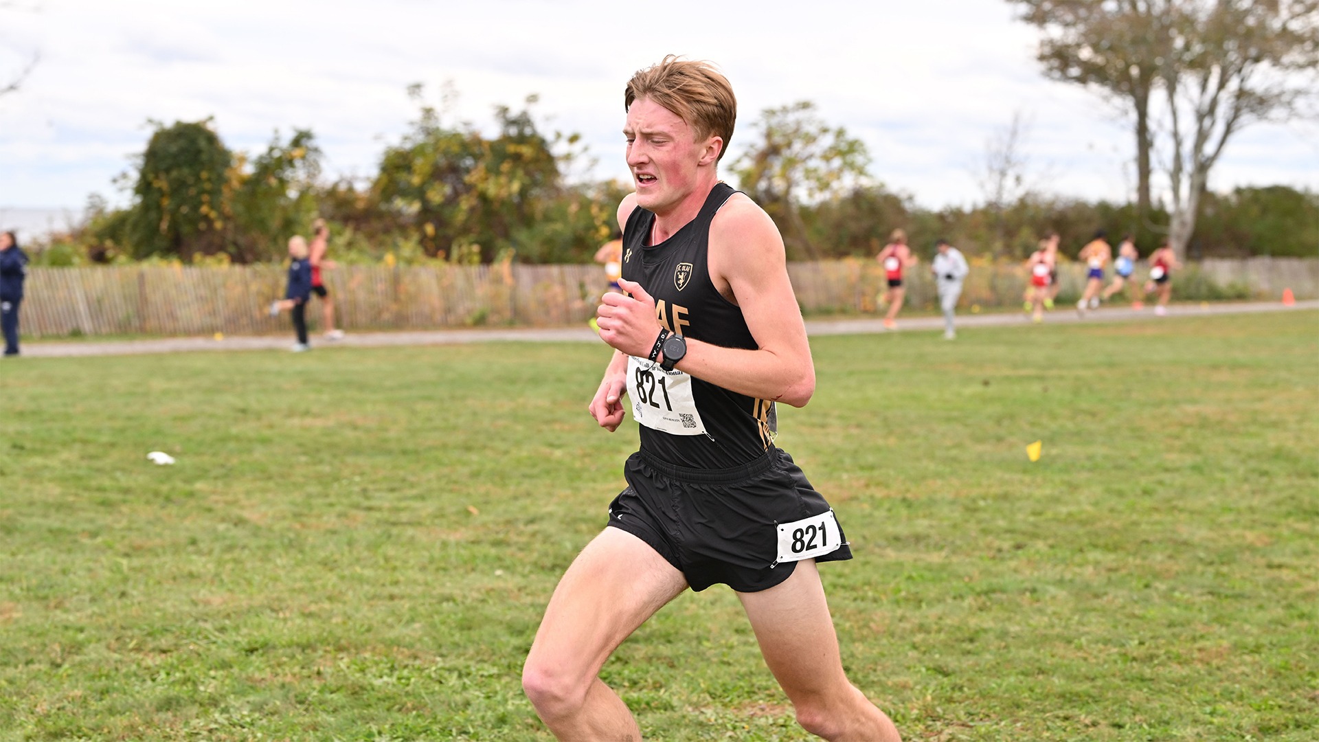 Garrett Seppanen runs in the Connecticut College Invitational.