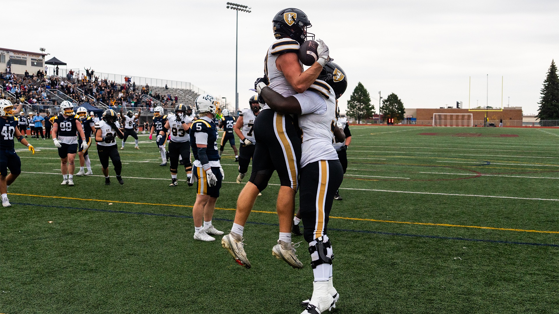 Jackson Kauck celebrates his game-winning touchdown.