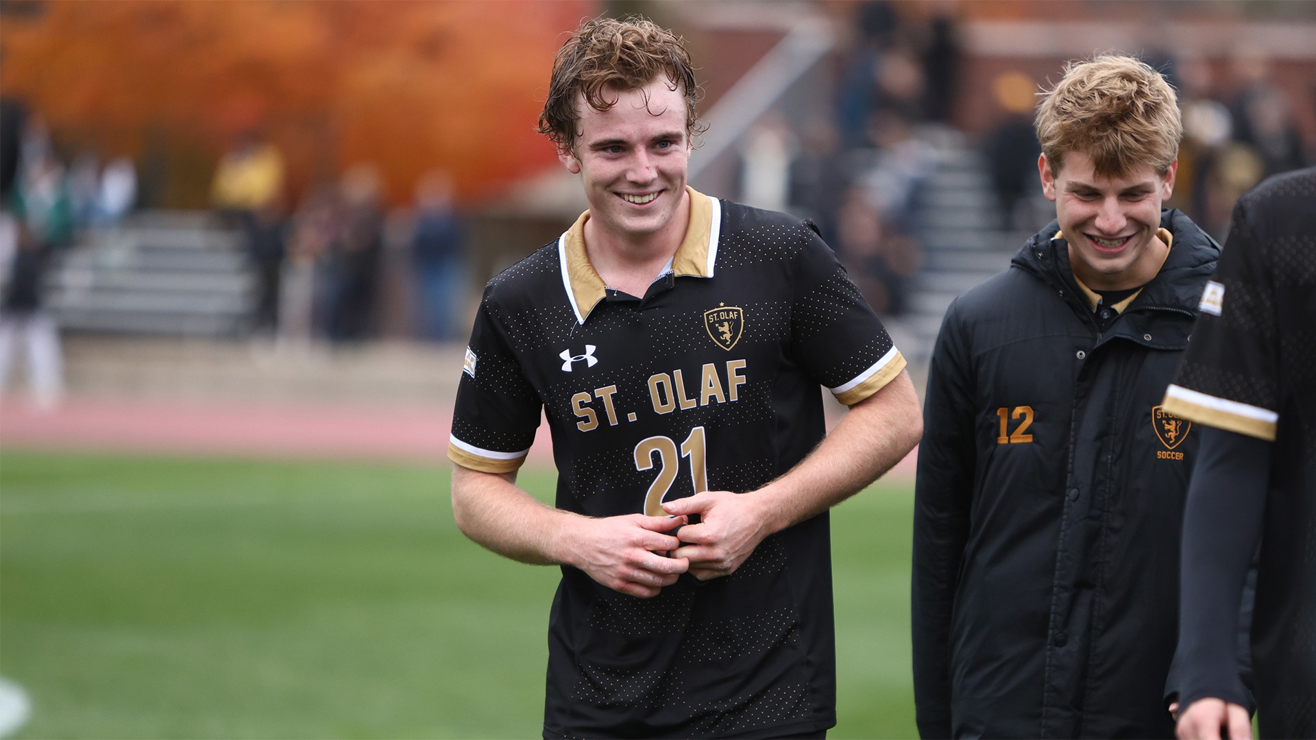 Blaine Batchelor smiles after a game.