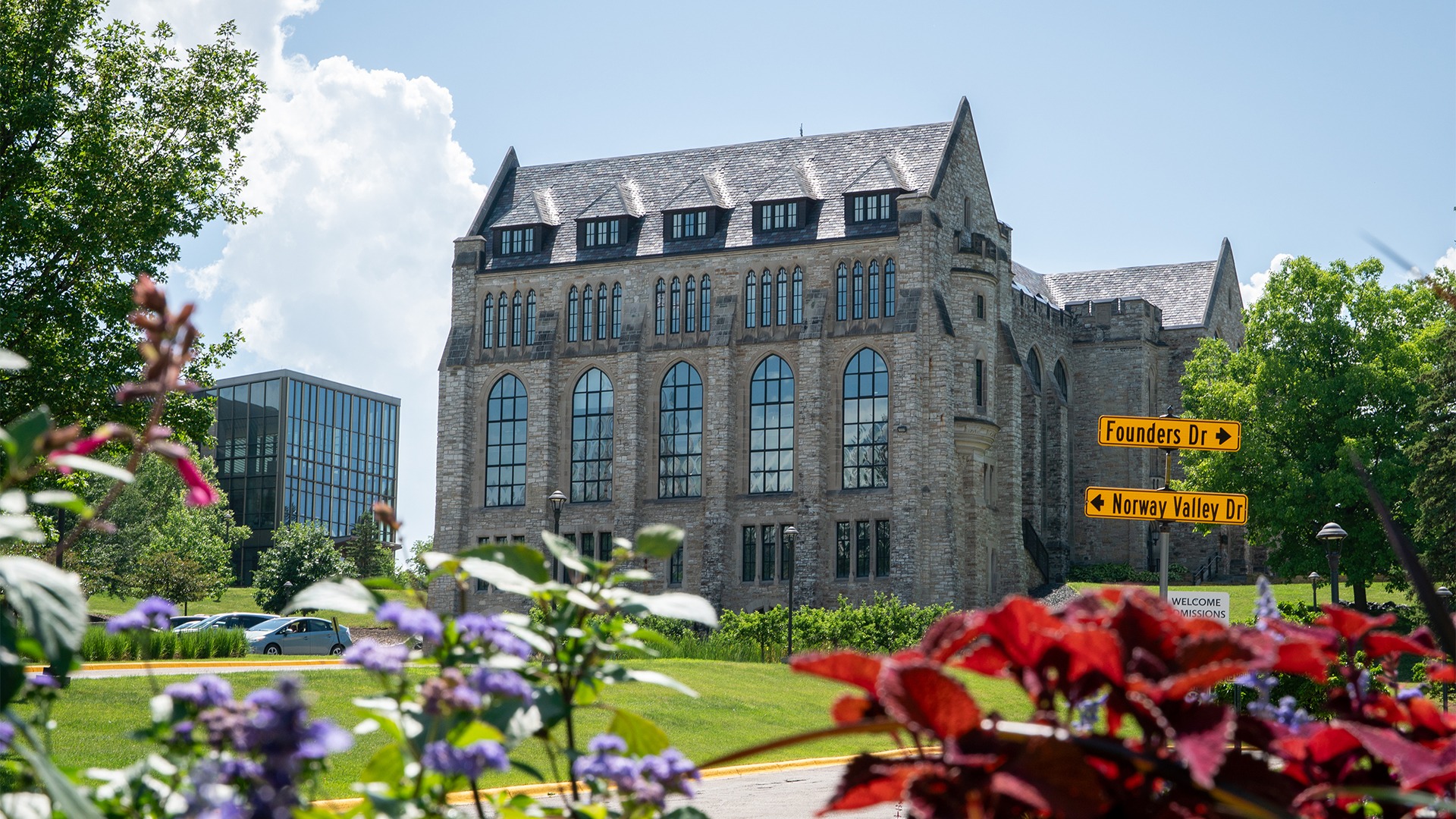 Holland Hall on the campus of St. Olaf College.