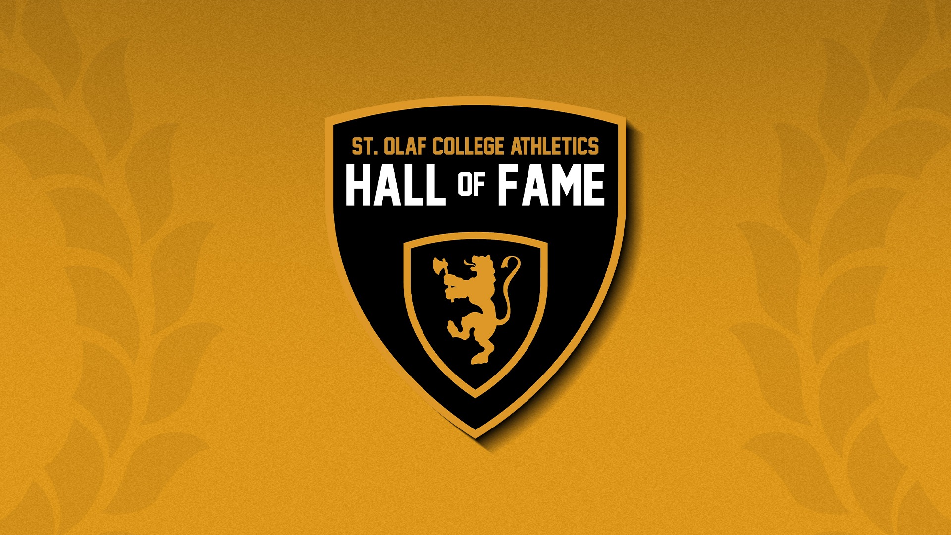 A graphic with the St. Olaf Athletics Hall of Fame logo.