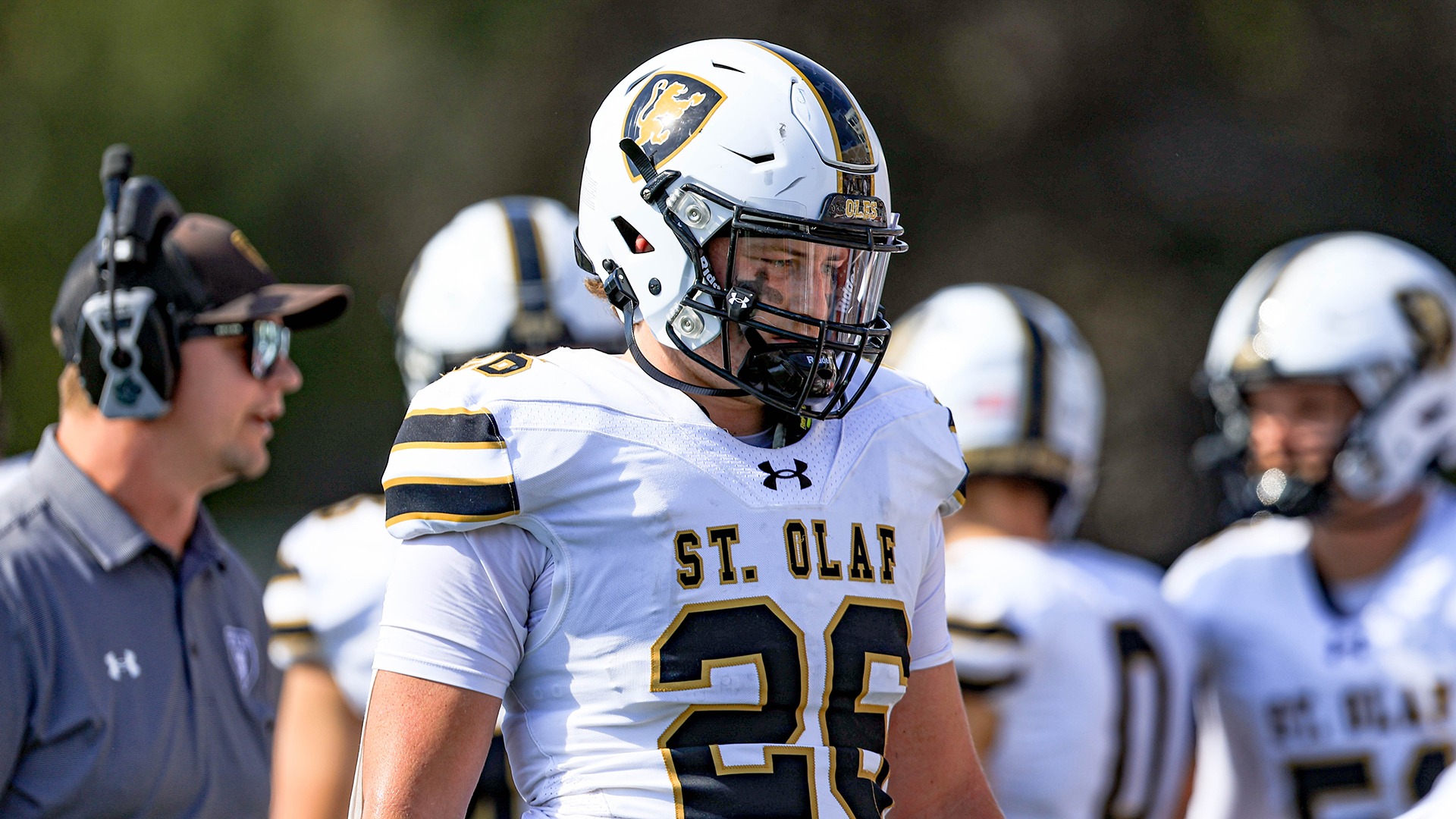 Logan Bosch on the sideline.